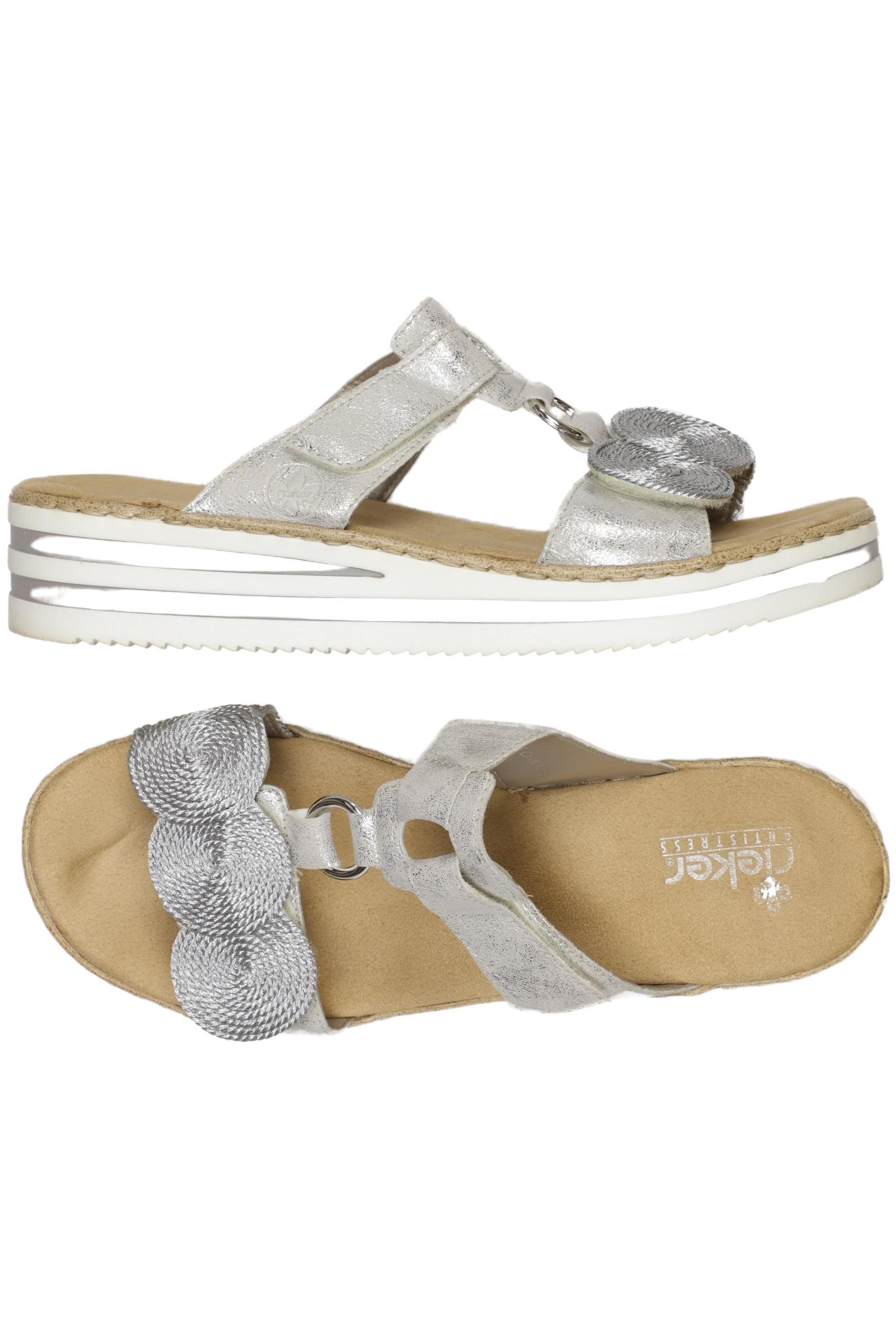 

Rieker Damen Sandale, silber, Gr. 40