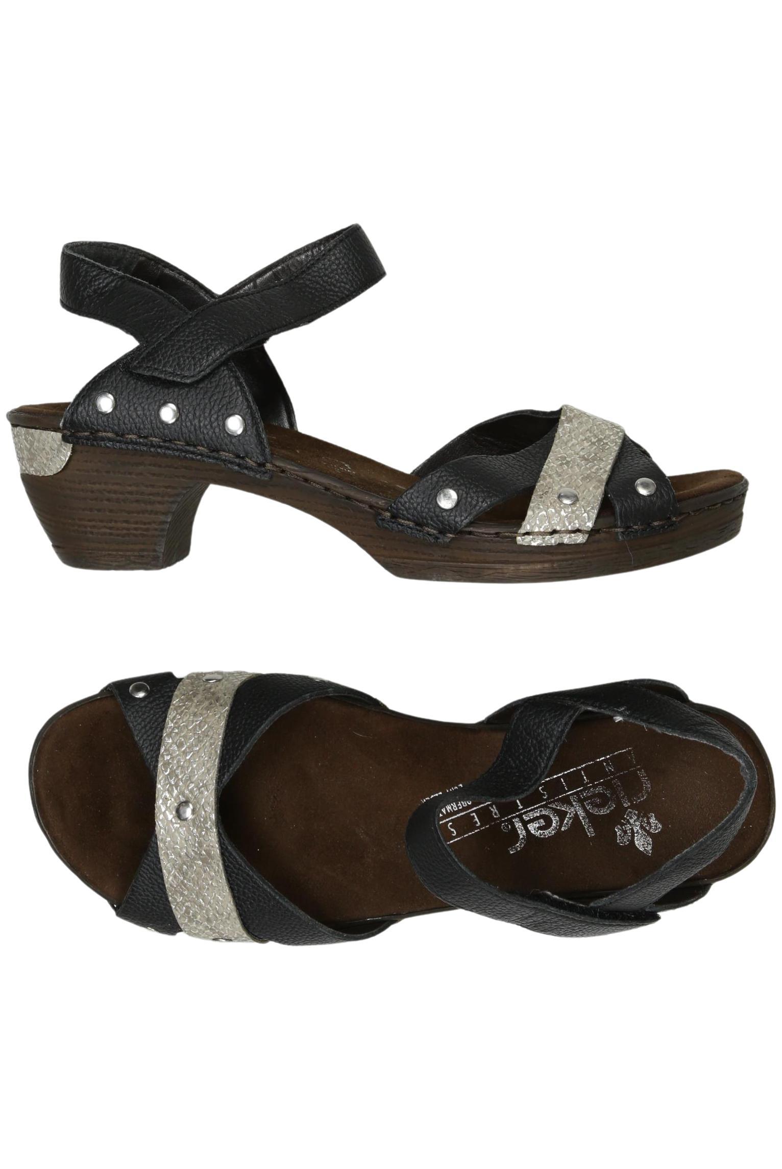 

Rieker Damen Sandale, schwarz, Gr. 38