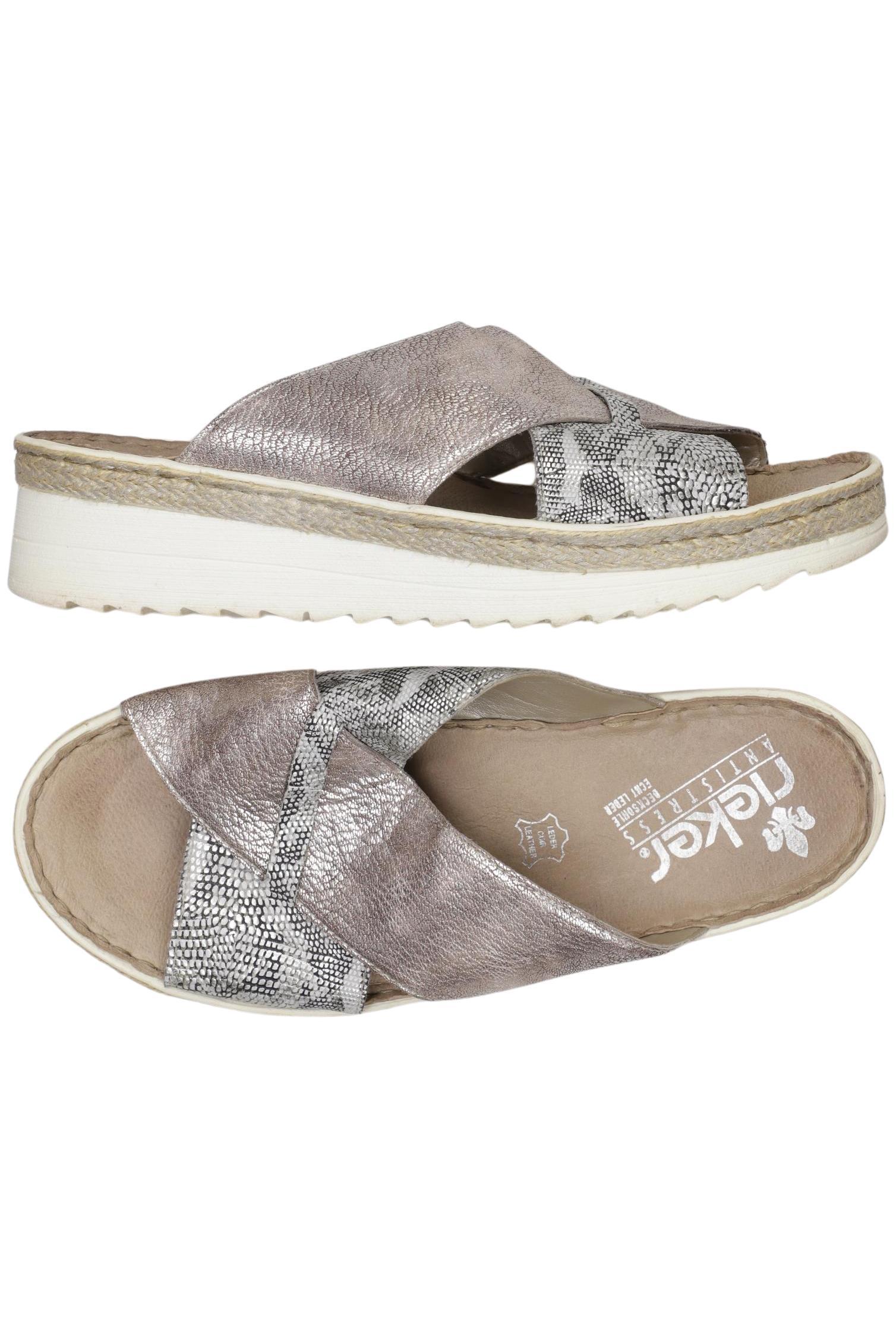 

Rieker Damen Sandale, silber, Gr. 39