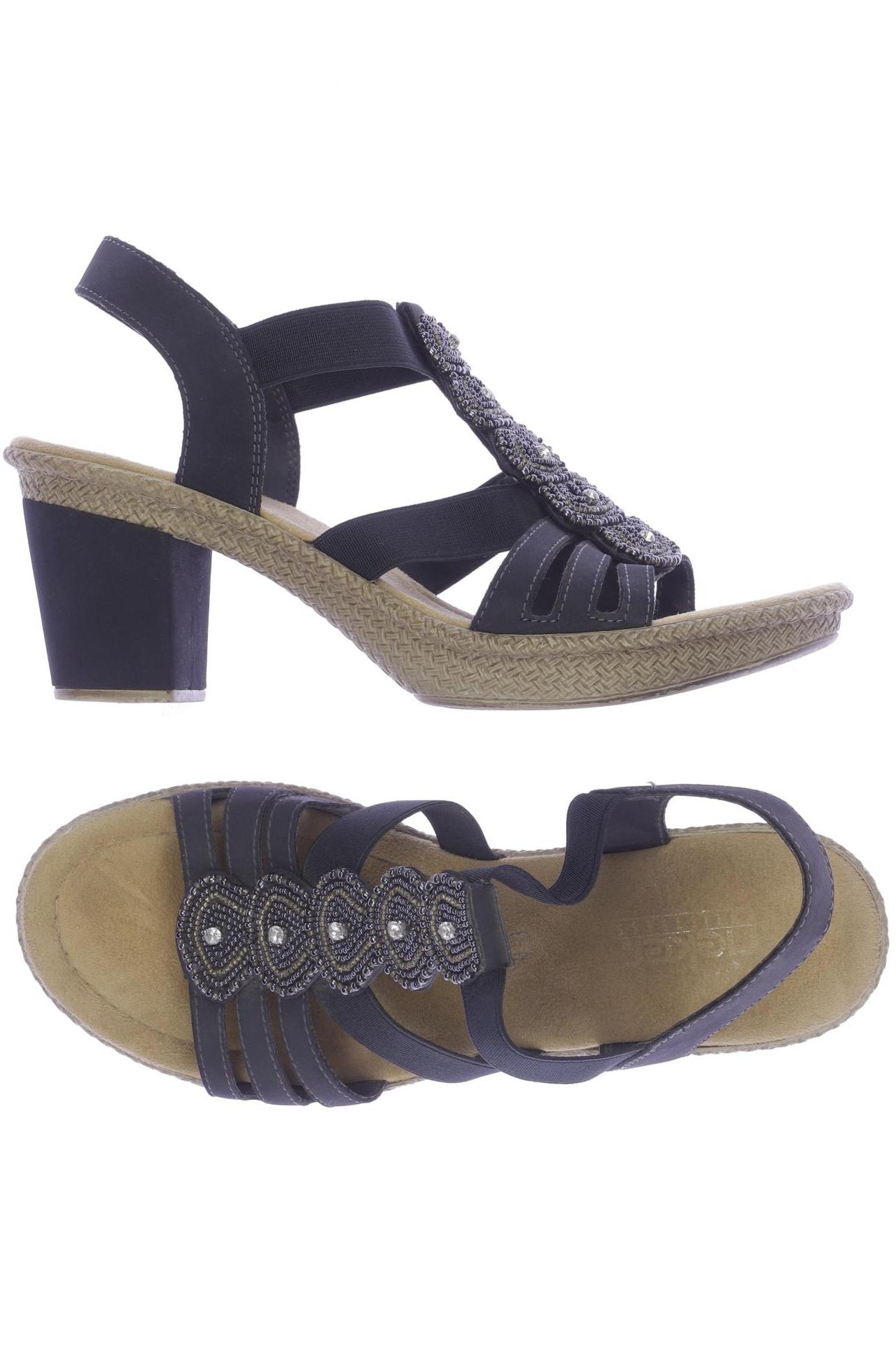 

Rieker Damen Sandale, marineblau, Gr. 40