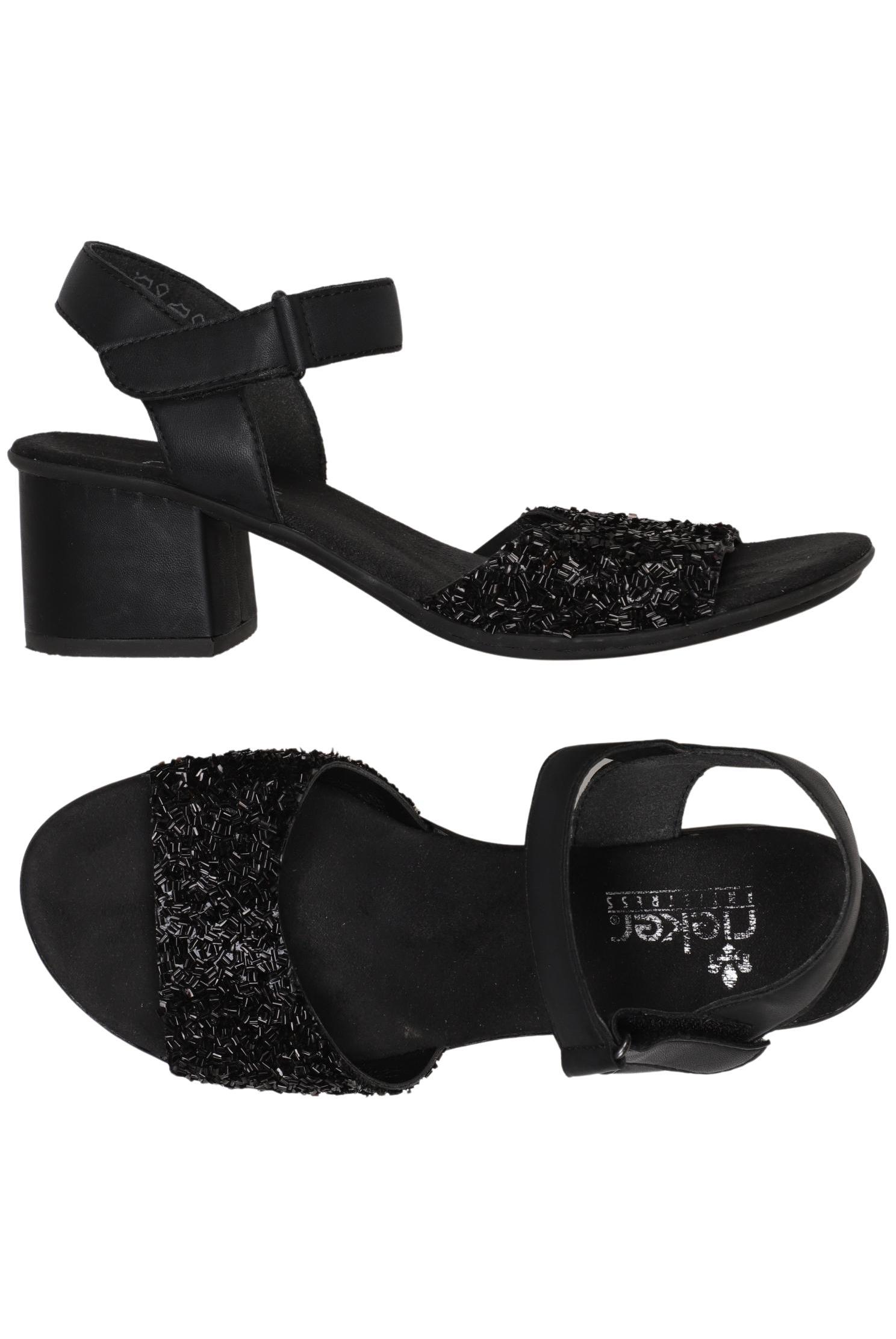 

Rieker Damen Sandale, schwarz, Gr. 38