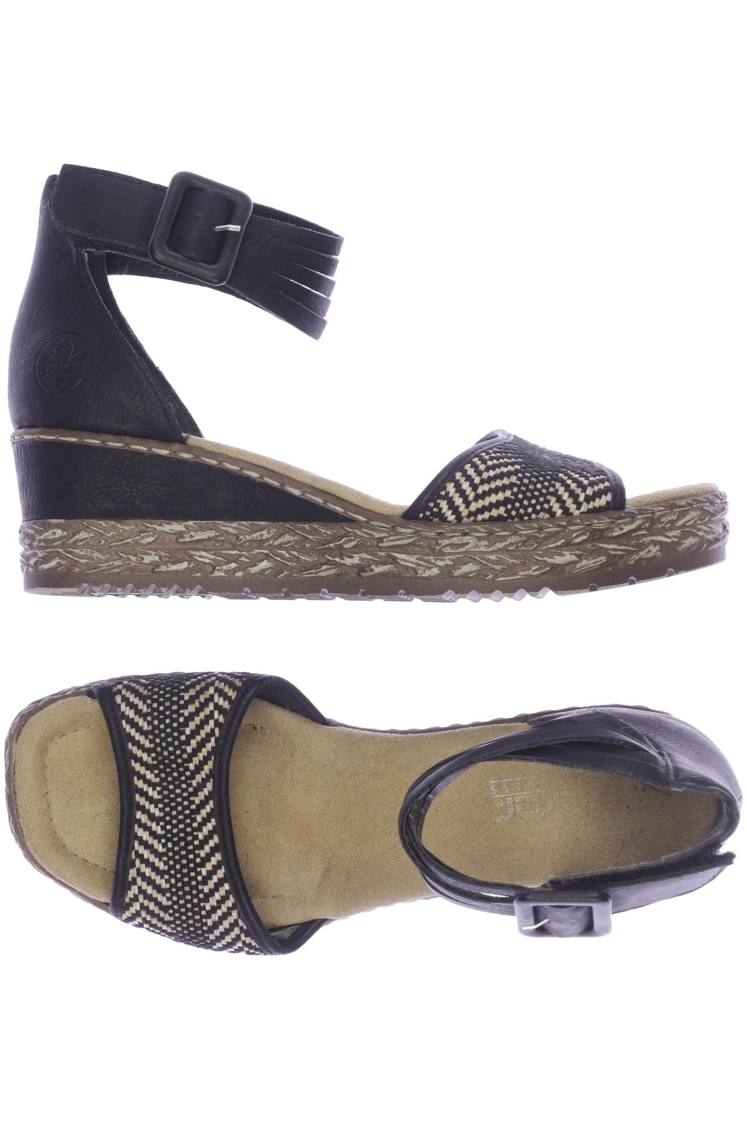 

Rieker Damen Sandale, schwarz, Gr. 38