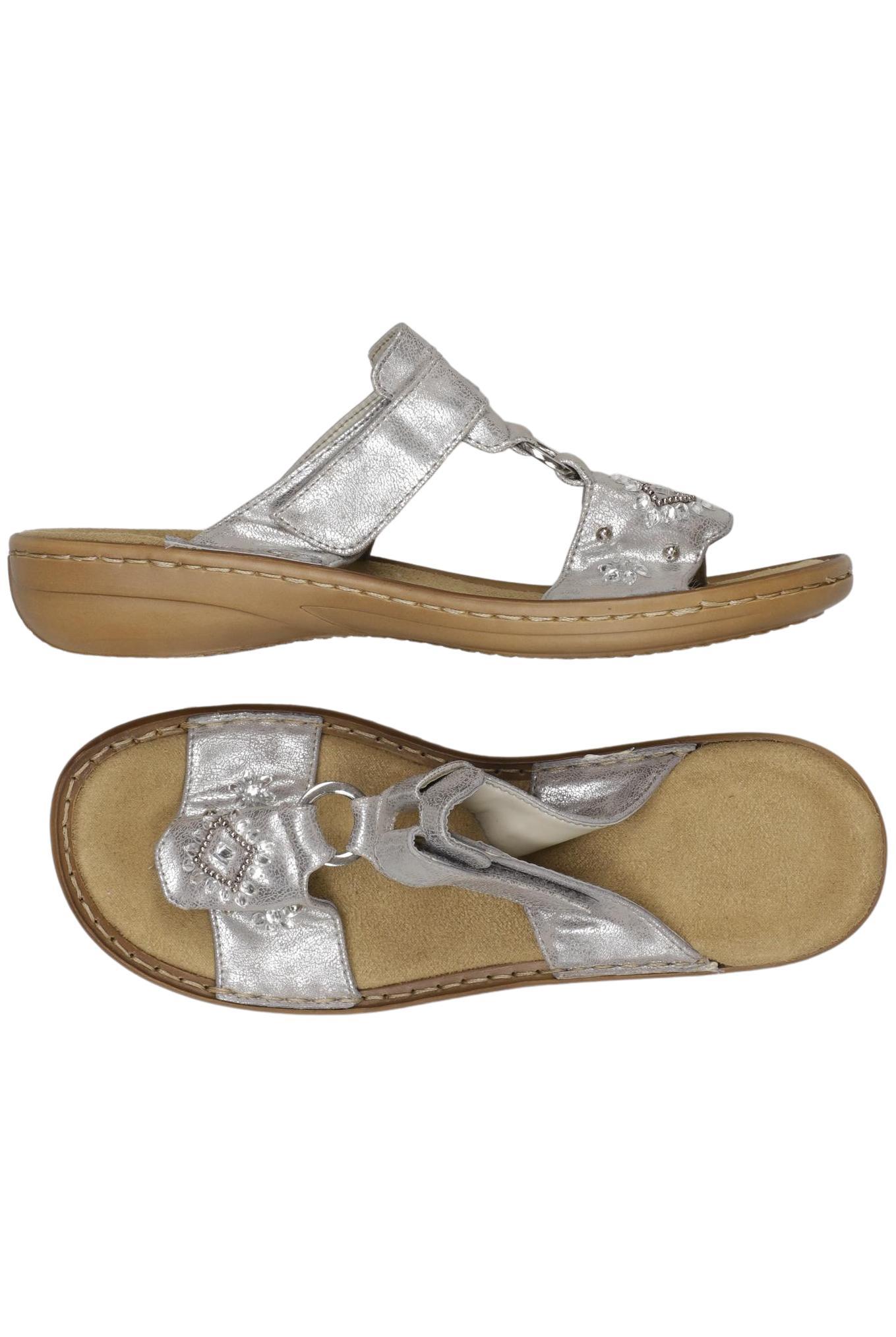 

Rieker Damen Sandale, silber, Gr. 37