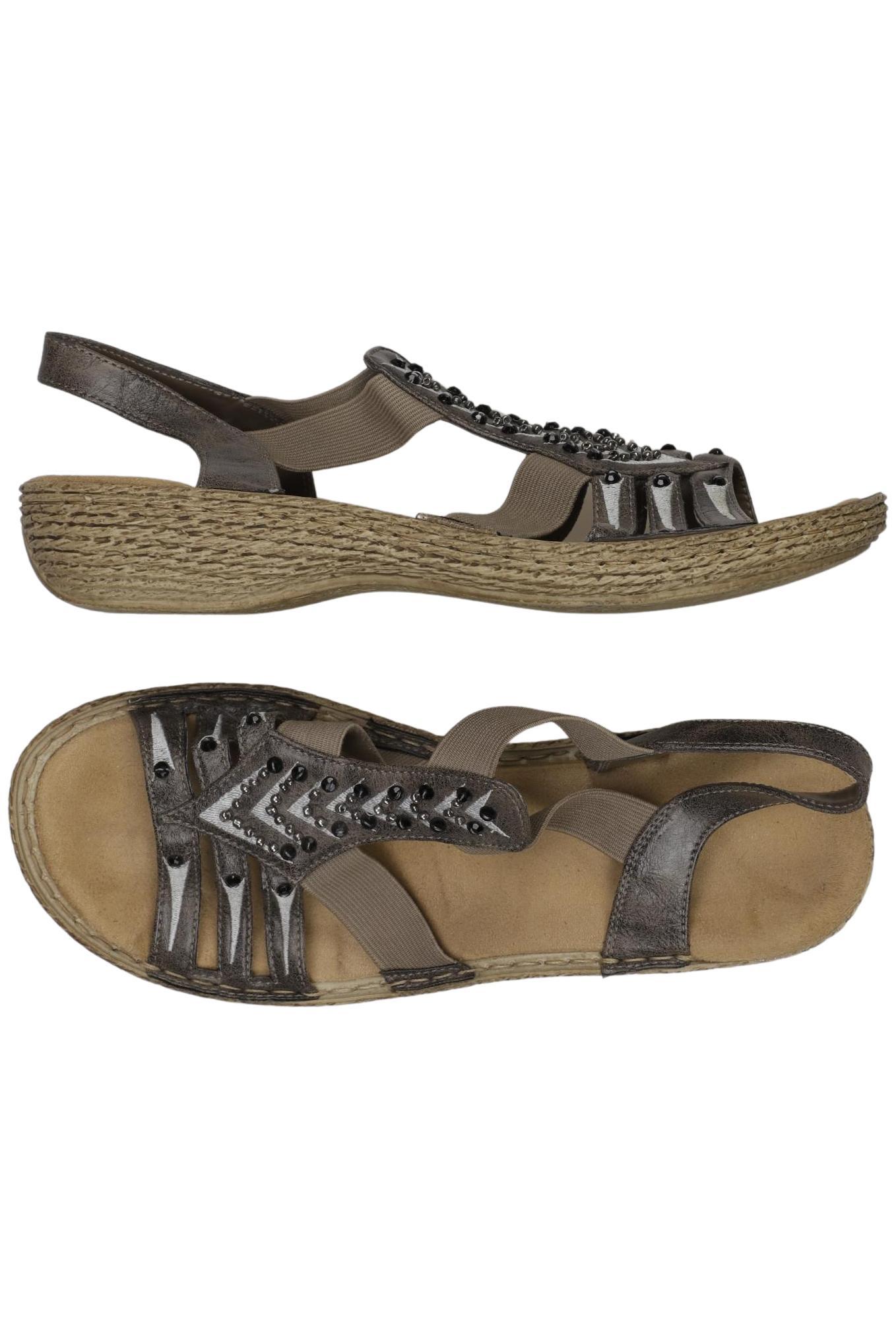 

Rieker Damen Sandale, silber, Gr. 38