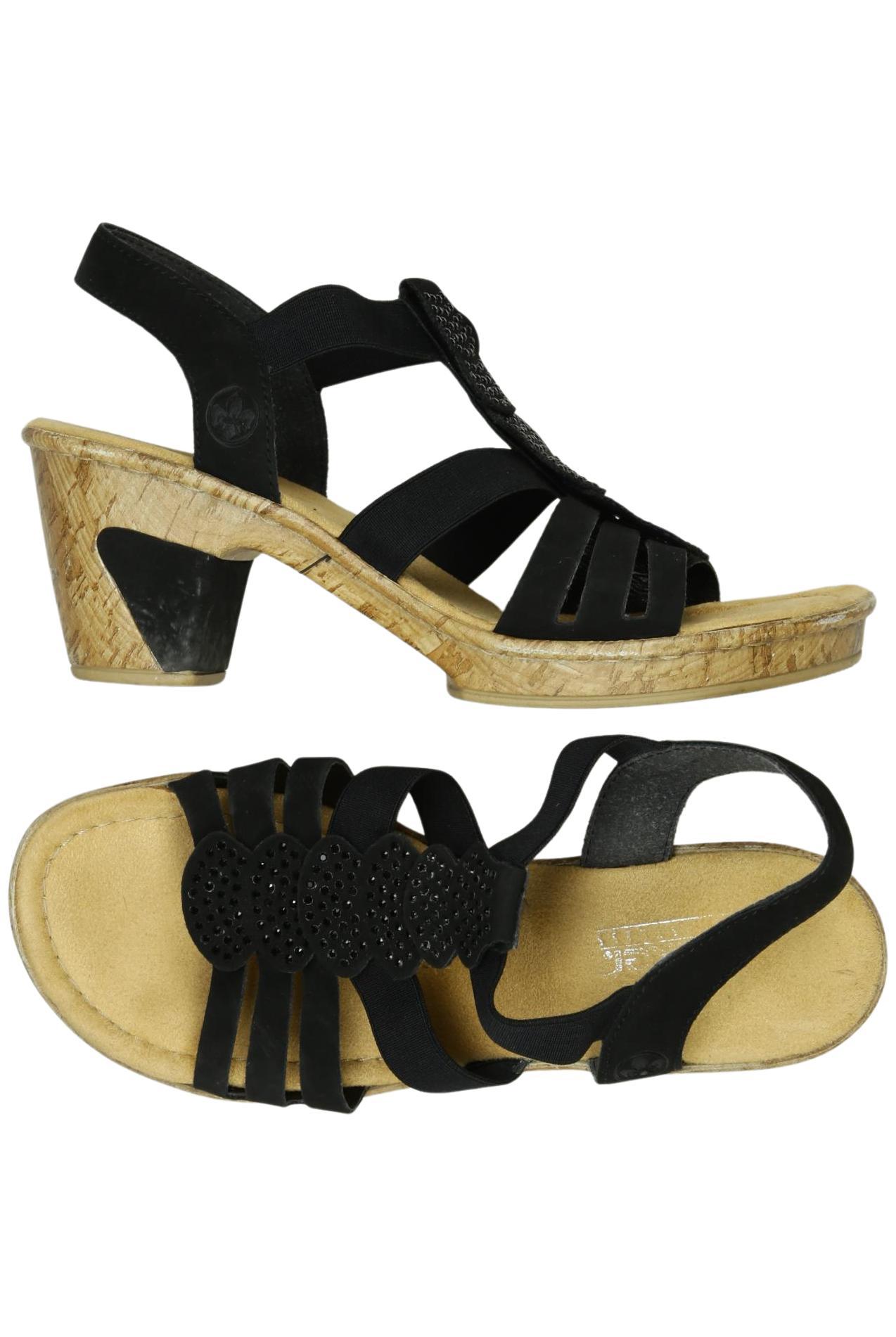 

Rieker Damen Sandale, schwarz, Gr. 39
