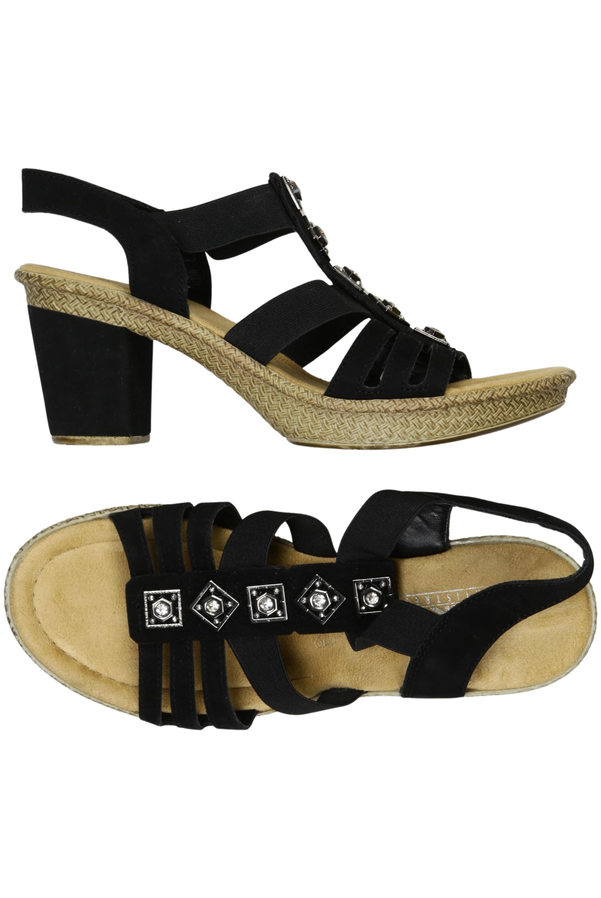 

Rieker Damen Sandale, schwarz, Gr. 38