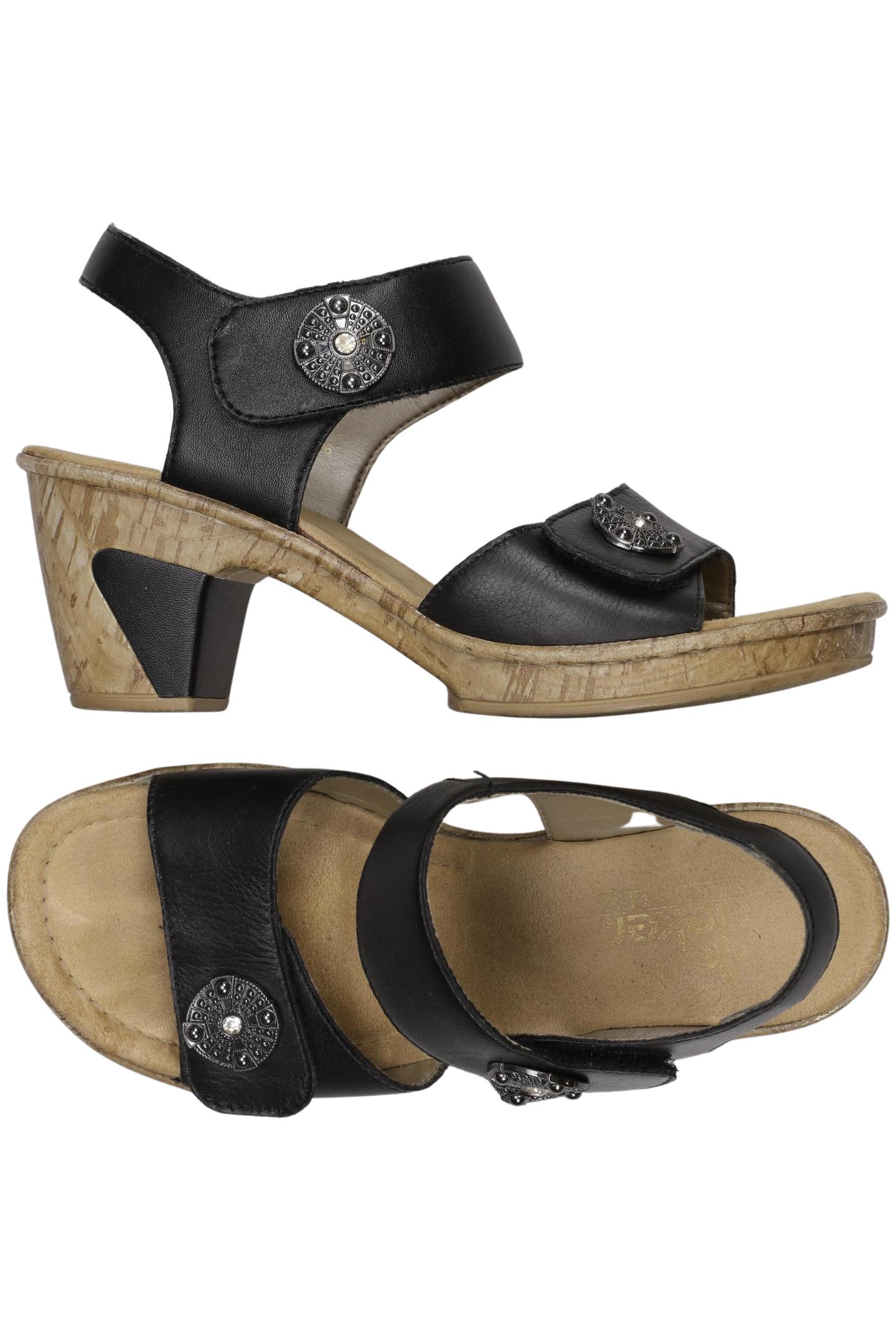 

Rieker Damen Sandale, schwarz, Gr. 38