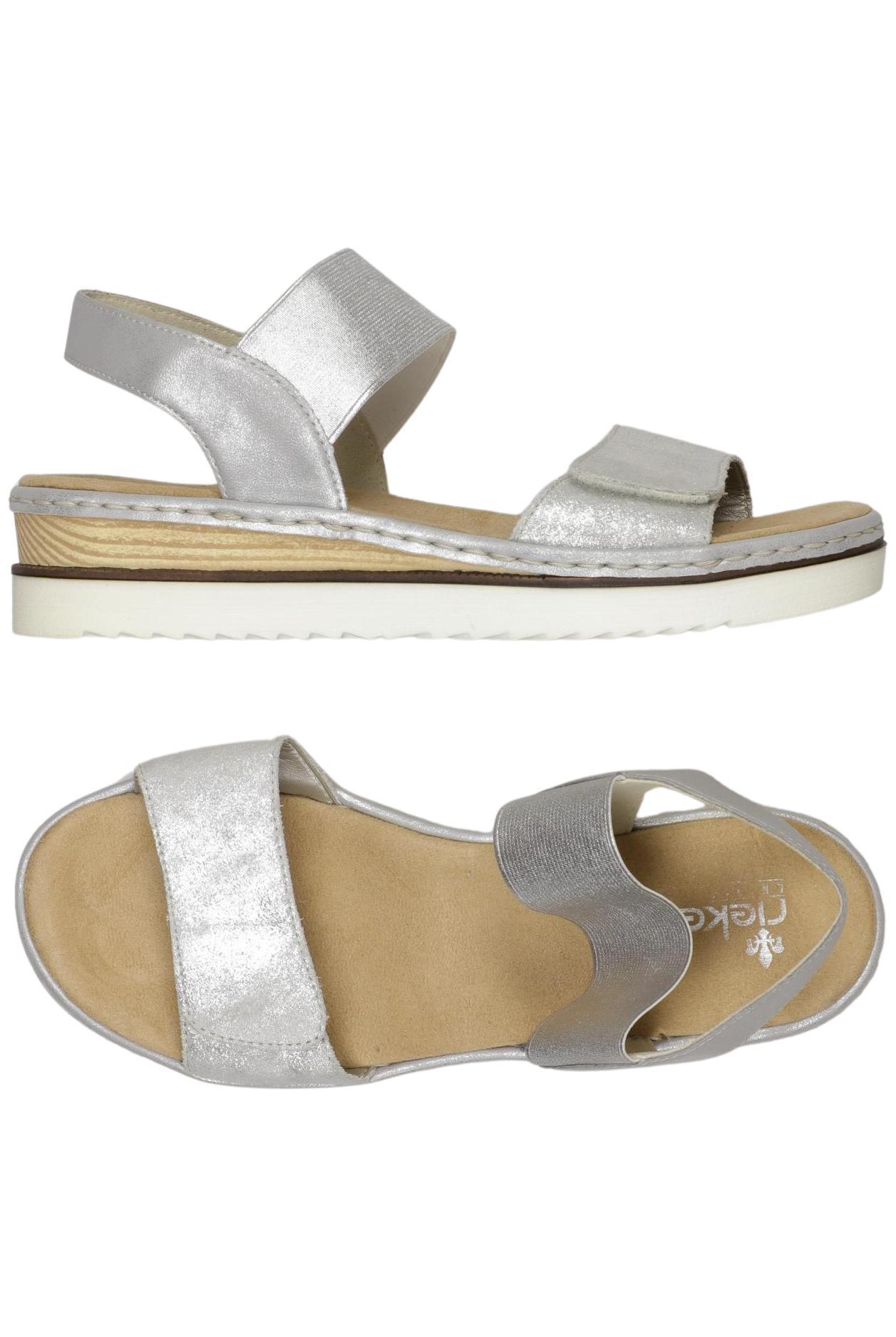 

Rieker Damen Sandale, silber, Gr. 40