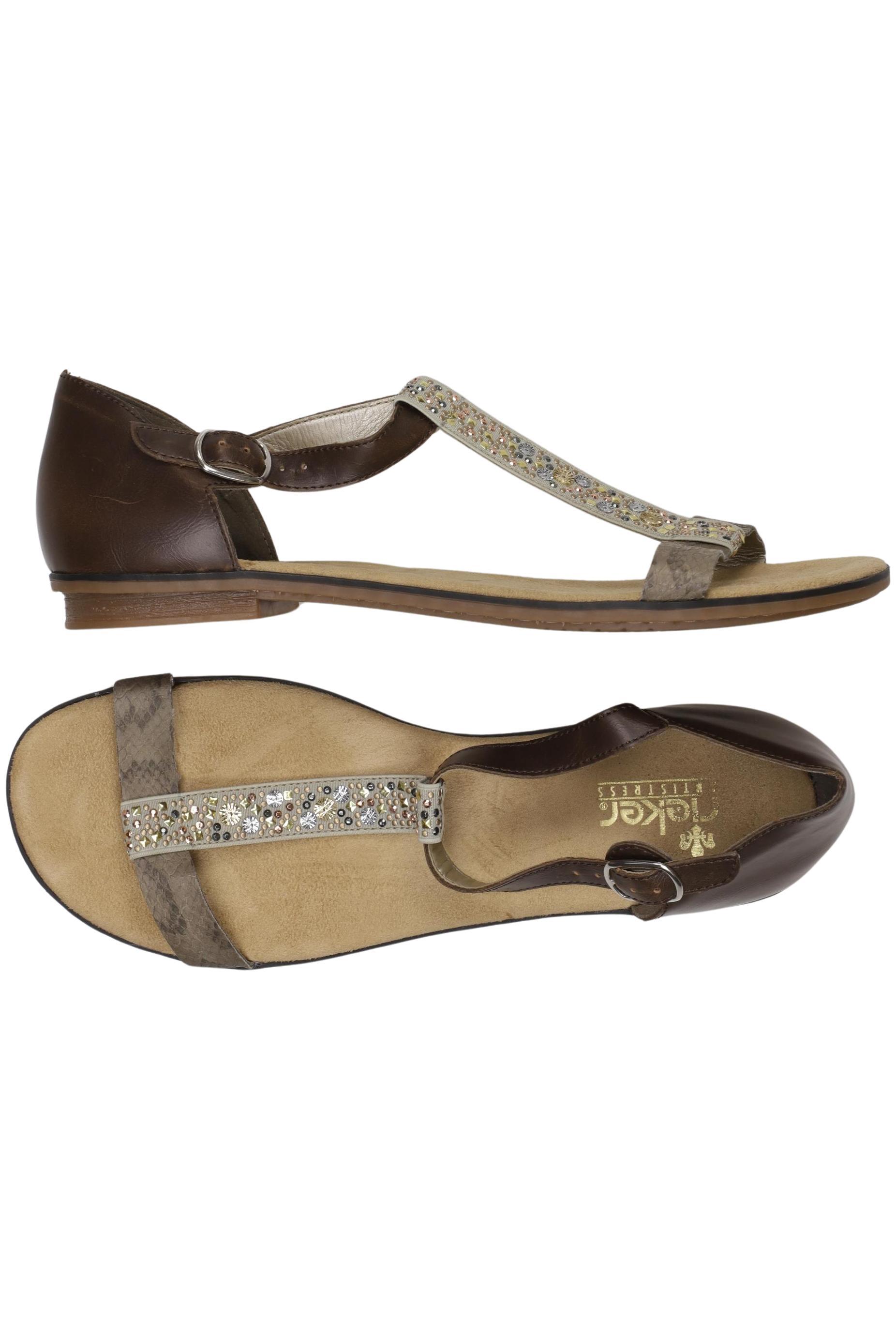 

Rieker Damen Sandale, beige, Gr. 42