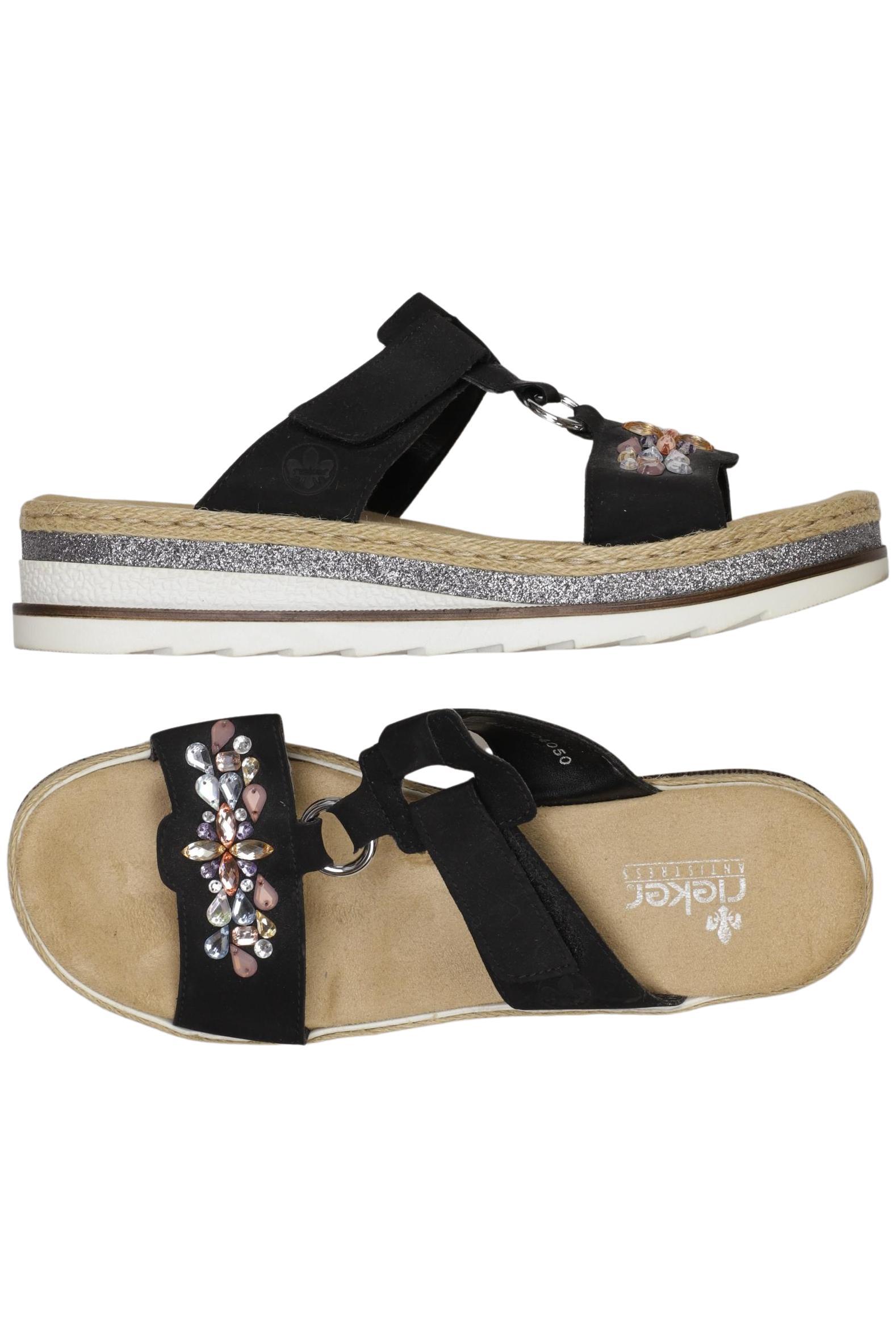 

Rieker Damen Sandale, schwarz, Gr. 42