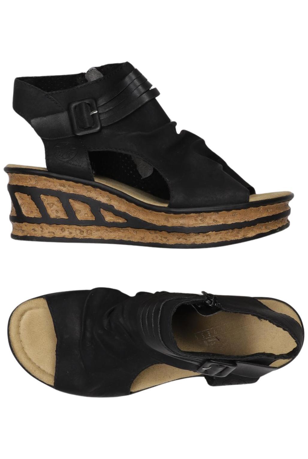 

Rieker Damen Sandale, schwarz, Gr. 39