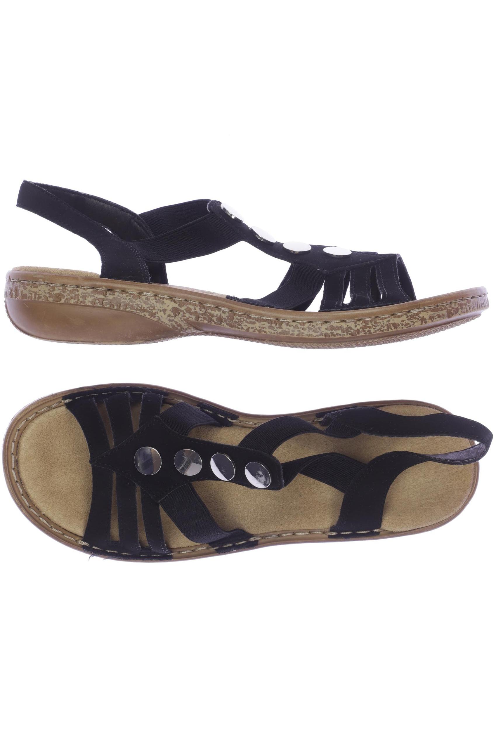 

Rieker Damen Sandale, schwarz, Gr. 38