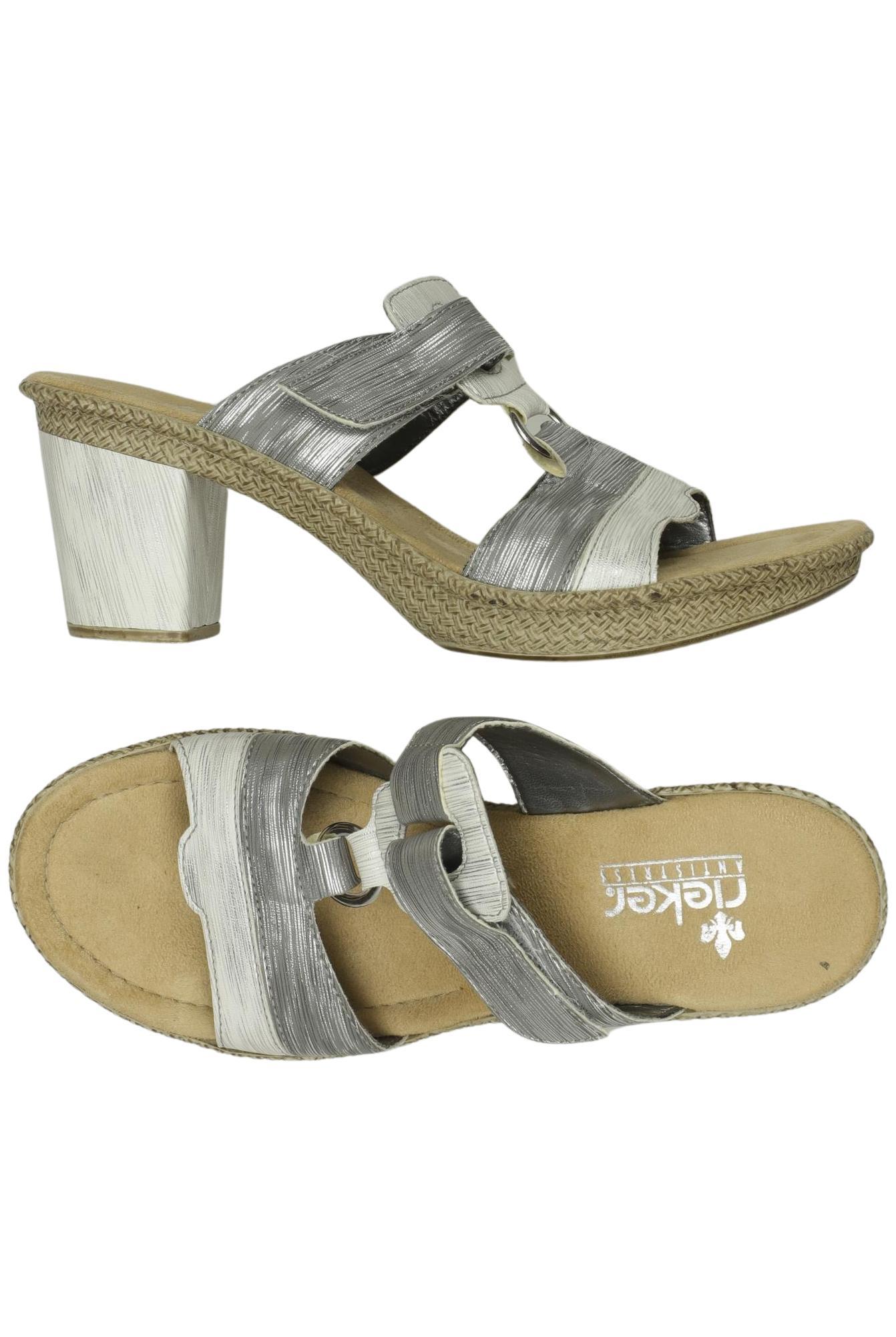 

Rieker Damen Sandale, silber, Gr. 39