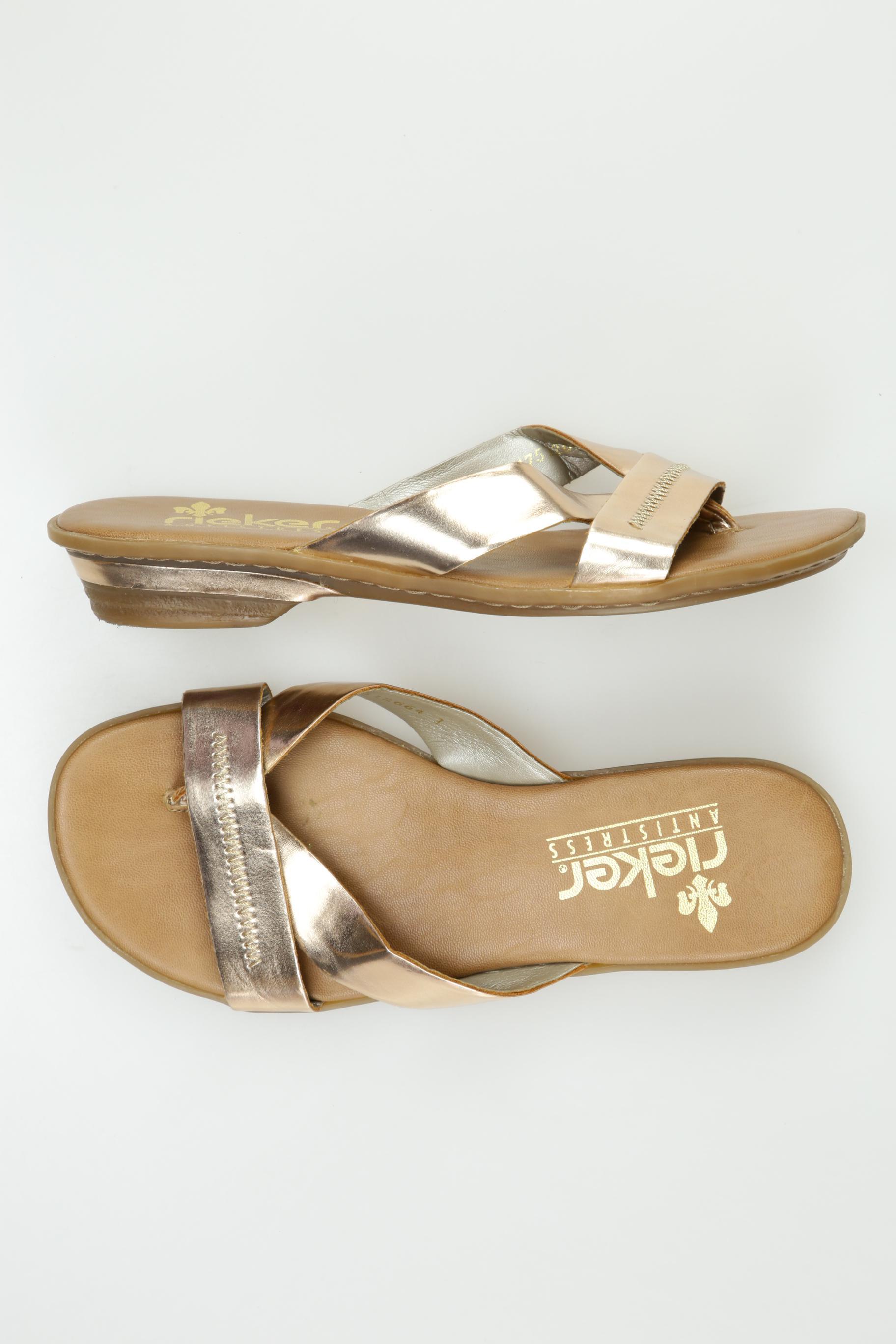 

Rieker Damen Sandale, gold, Gr. 37