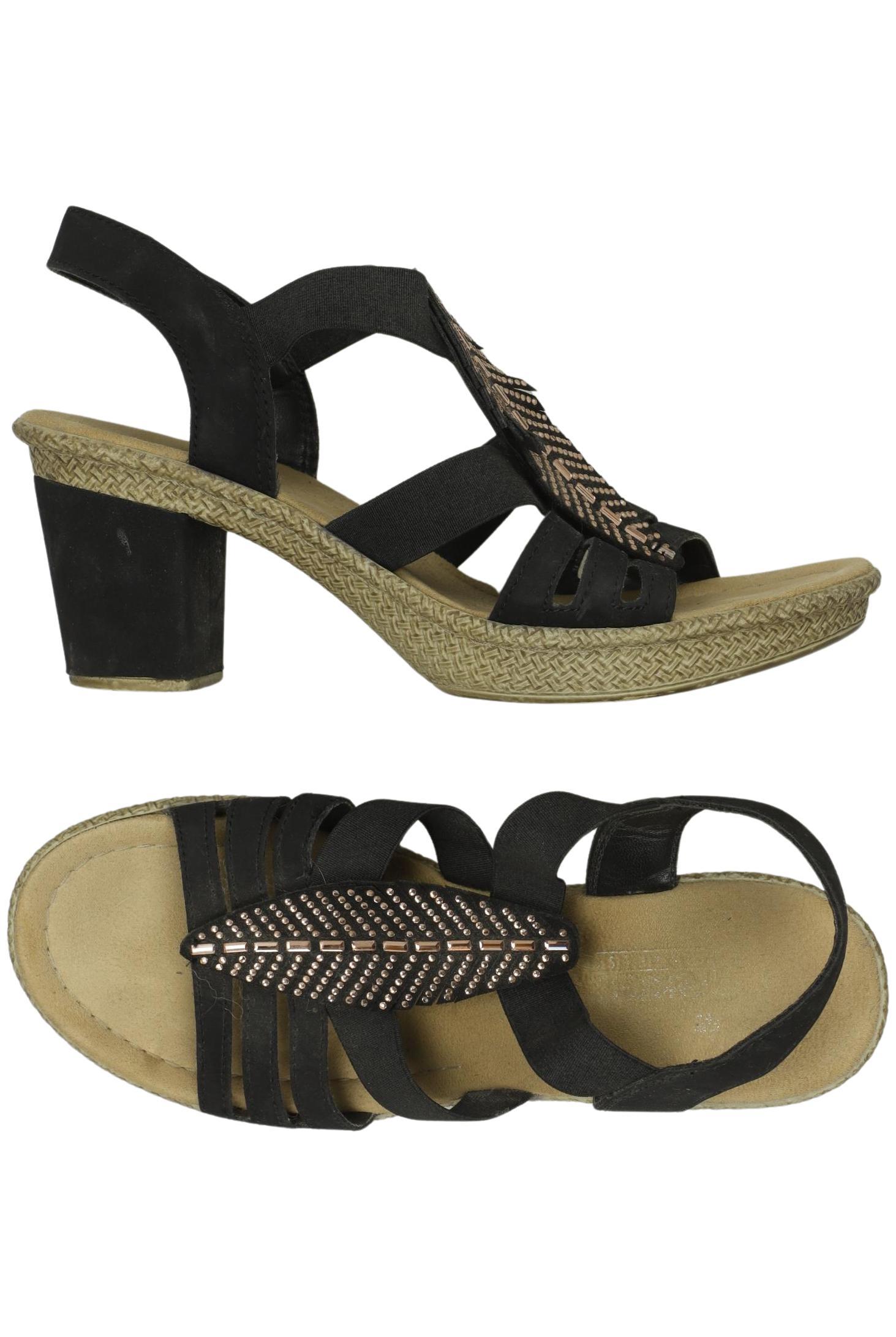 

Rieker Damen Sandale, schwarz, Gr. 38