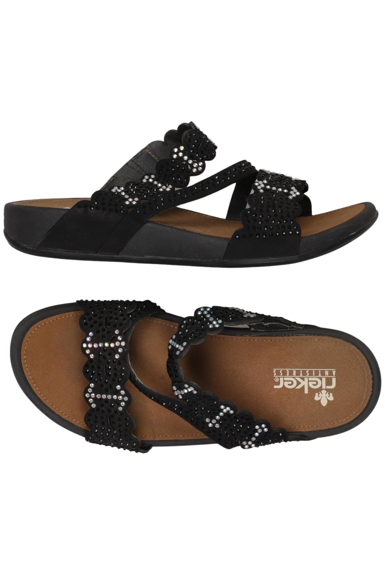 

Rieker Damen Sandale, schwarz, Gr. 37