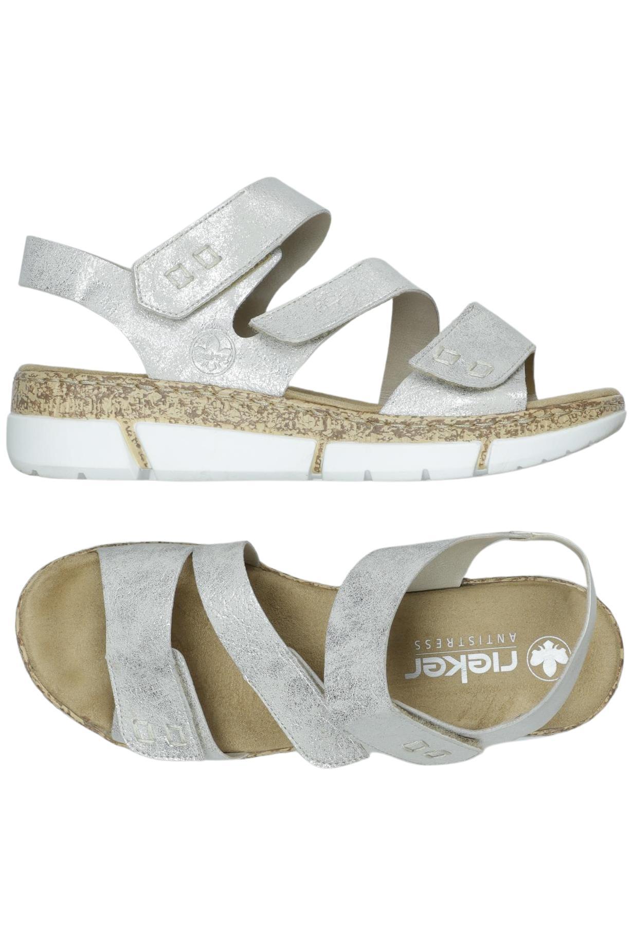 

Rieker Damen Sandale, silber, Gr. 39