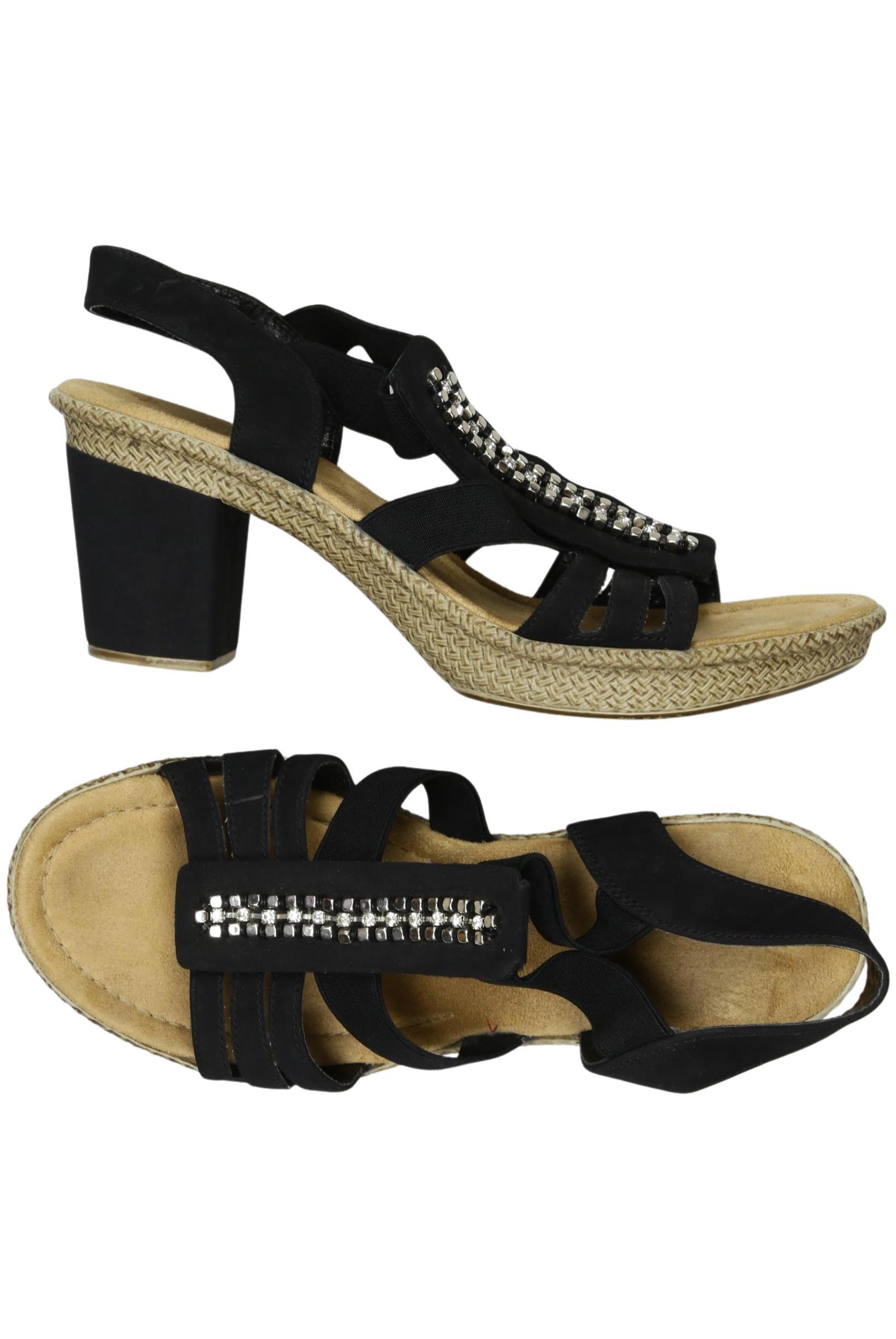 

Rieker Damen Sandale, schwarz, Gr. 38