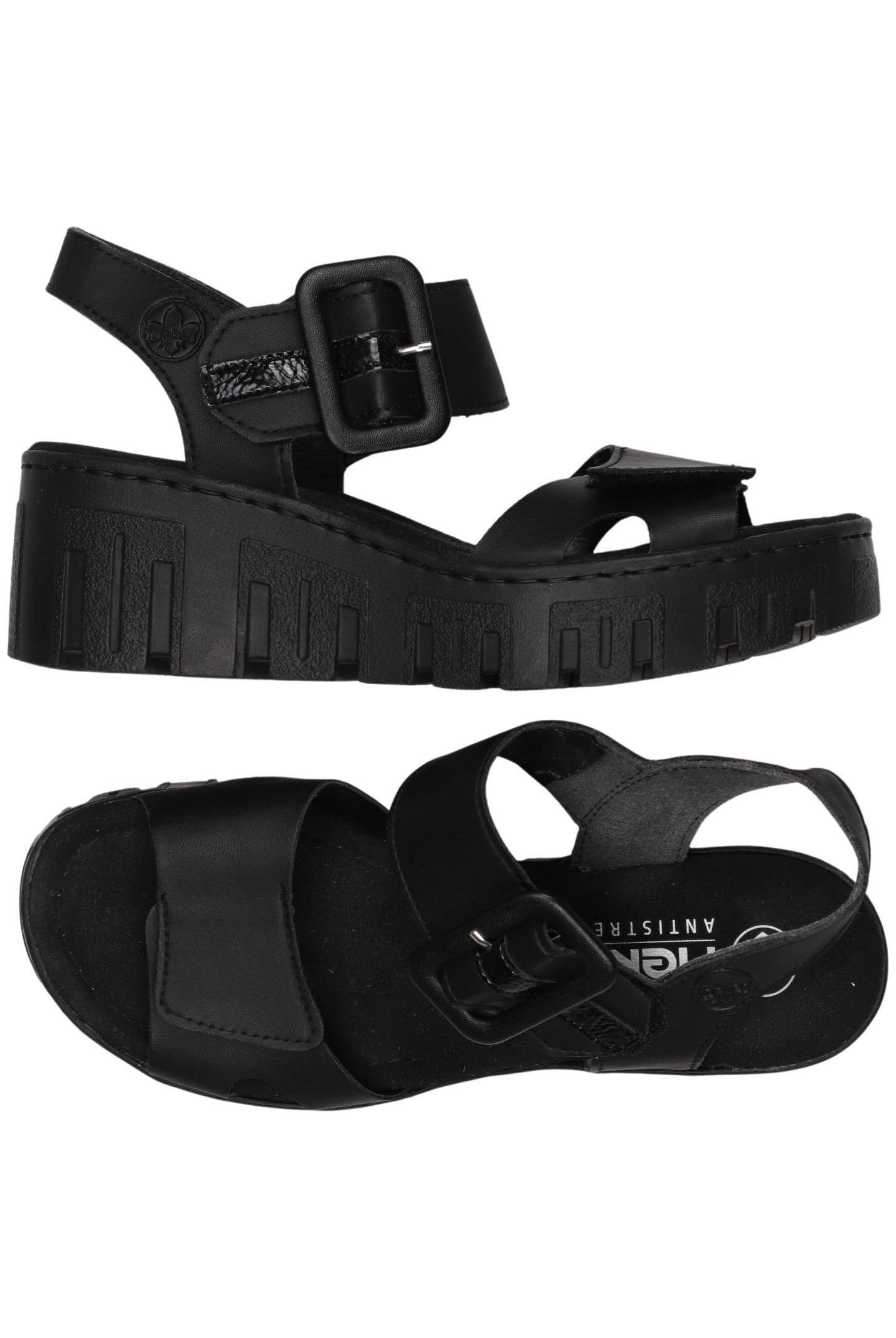 

Rieker Damen Sandale, schwarz, Gr. 38