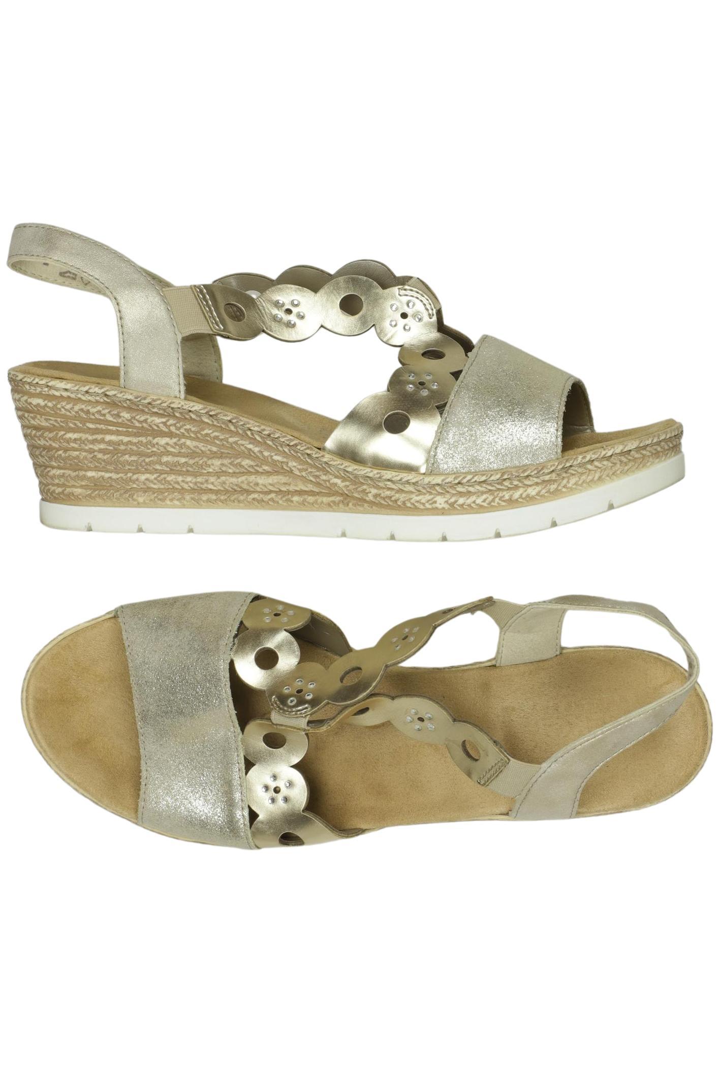 

Rieker Damen Sandale, gold, Gr. 40