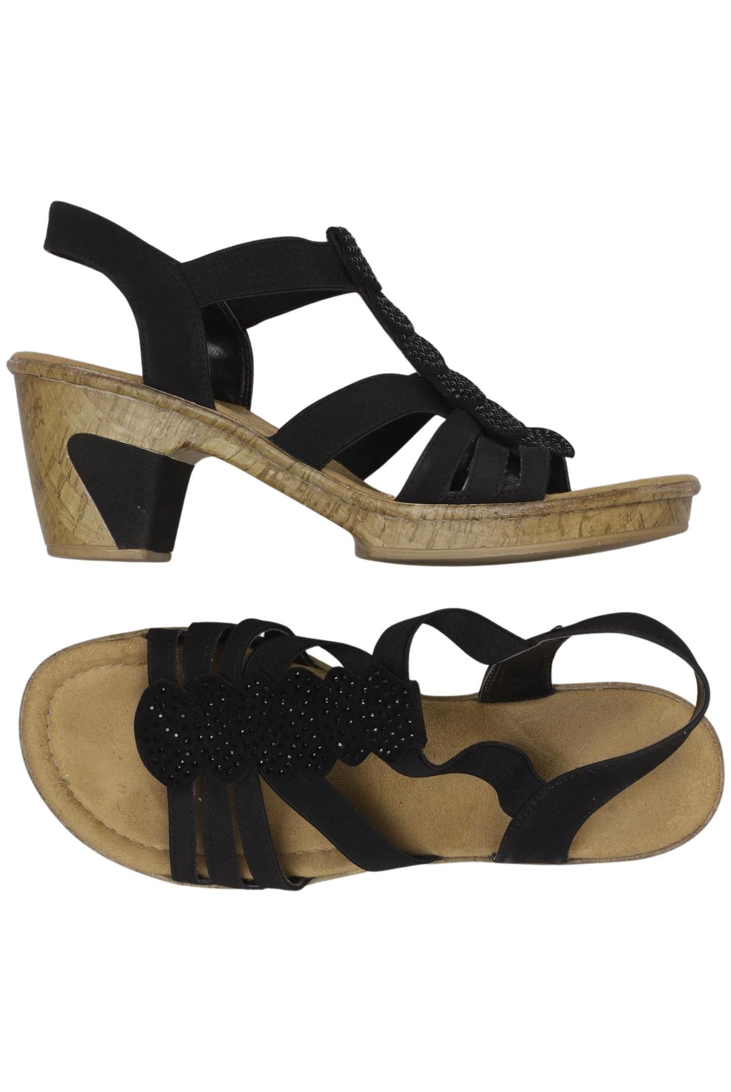 

Rieker Damen Sandale, schwarz, Gr. 40