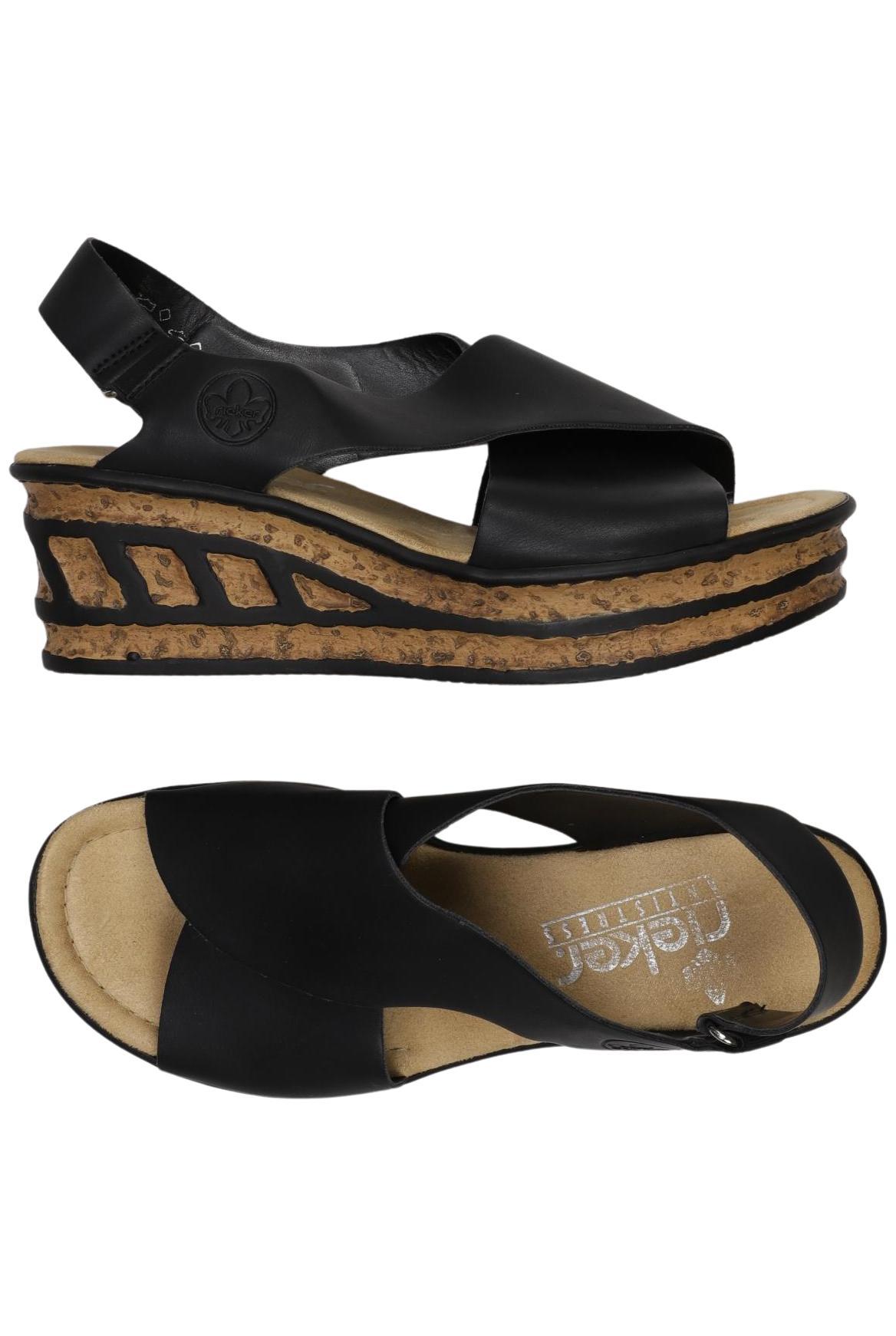 

Rieker Damen Sandale, schwarz, Gr. 38