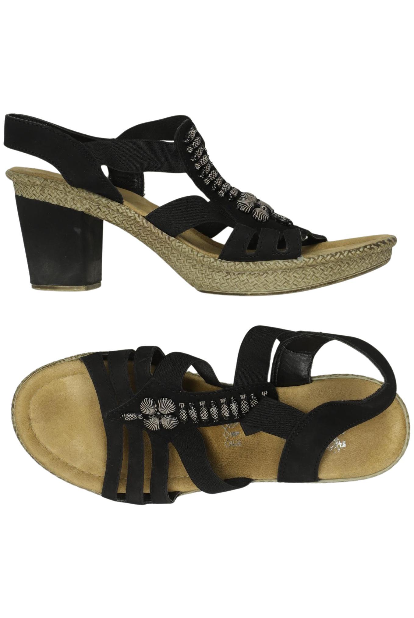 

Rieker Damen Sandale, schwarz, Gr. 38