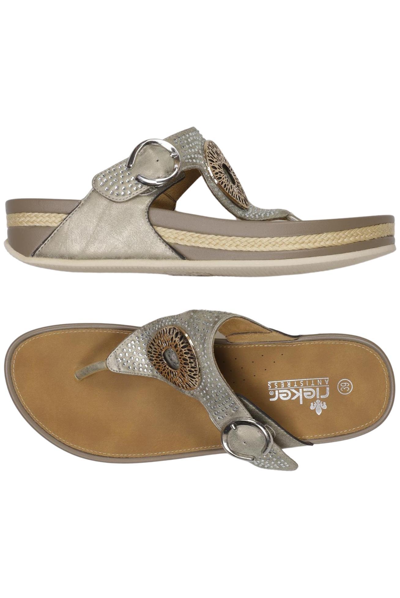 

Rieker Damen Sandale, silber, Gr. 39