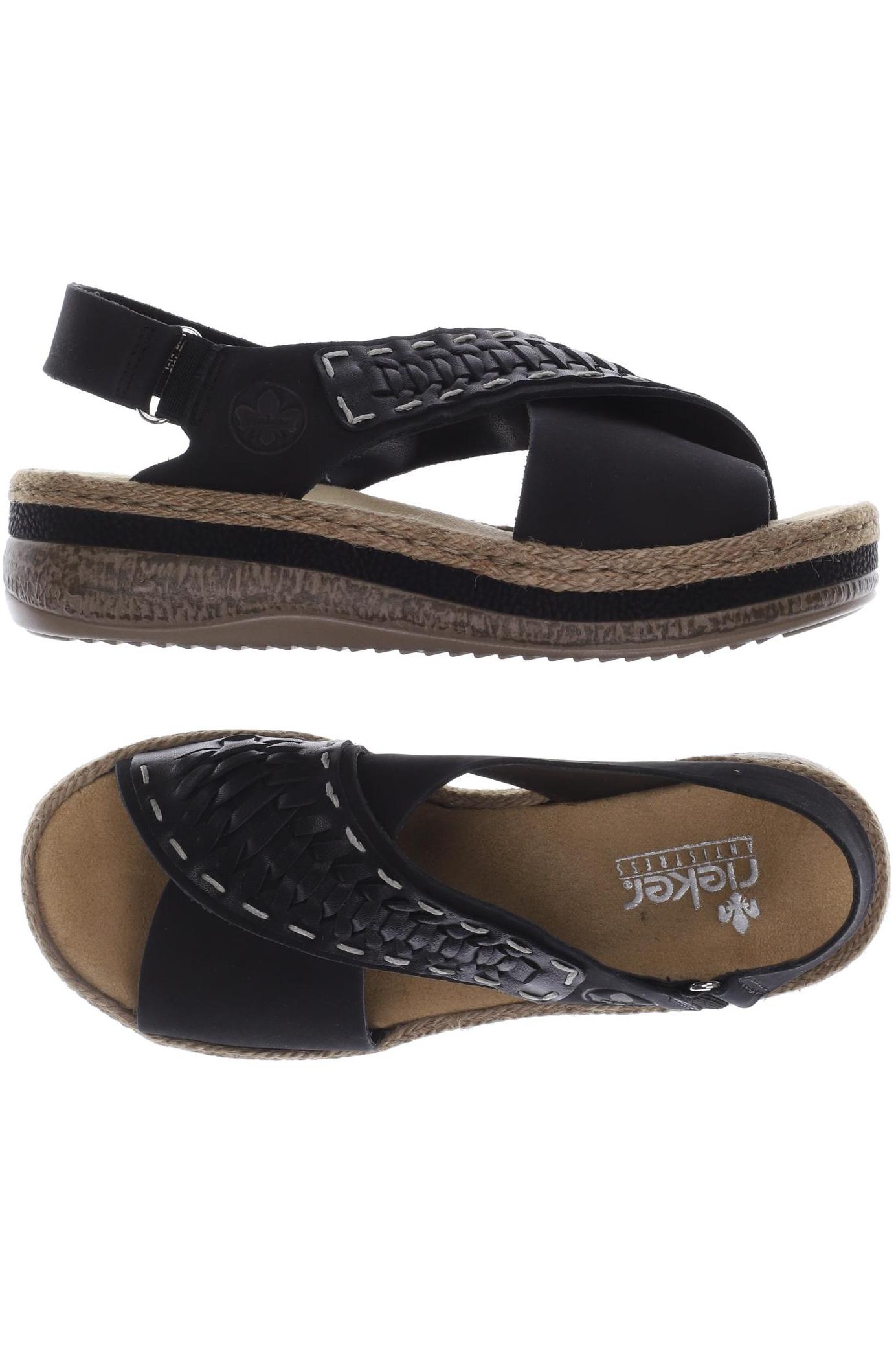 

Rieker Damen Sandale, schwarz, Gr. 38
