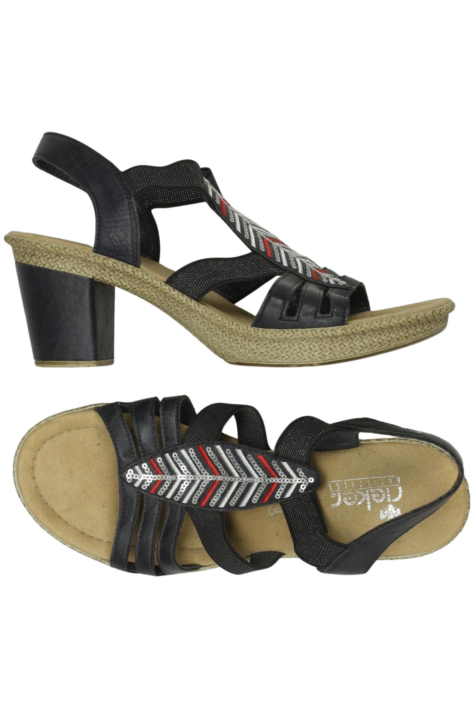 

Rieker Damen Sandale, marineblau, Gr. 40