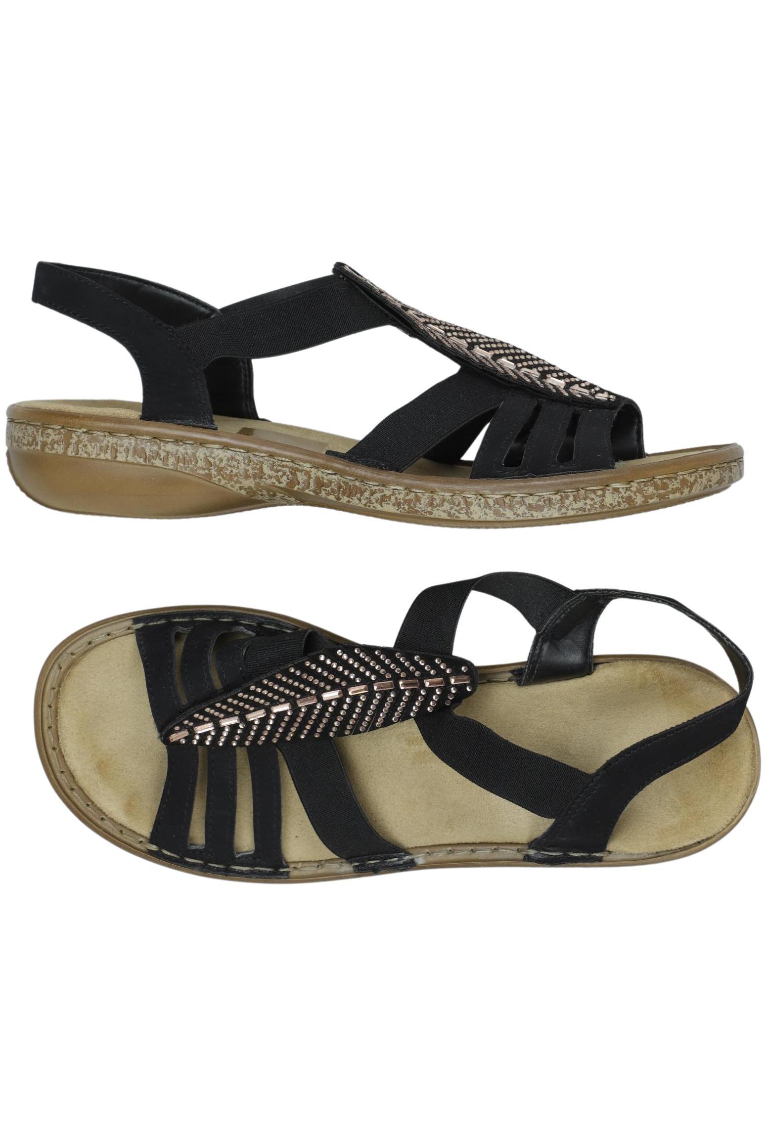 

Rieker Damen Sandale, schwarz, Gr. 37