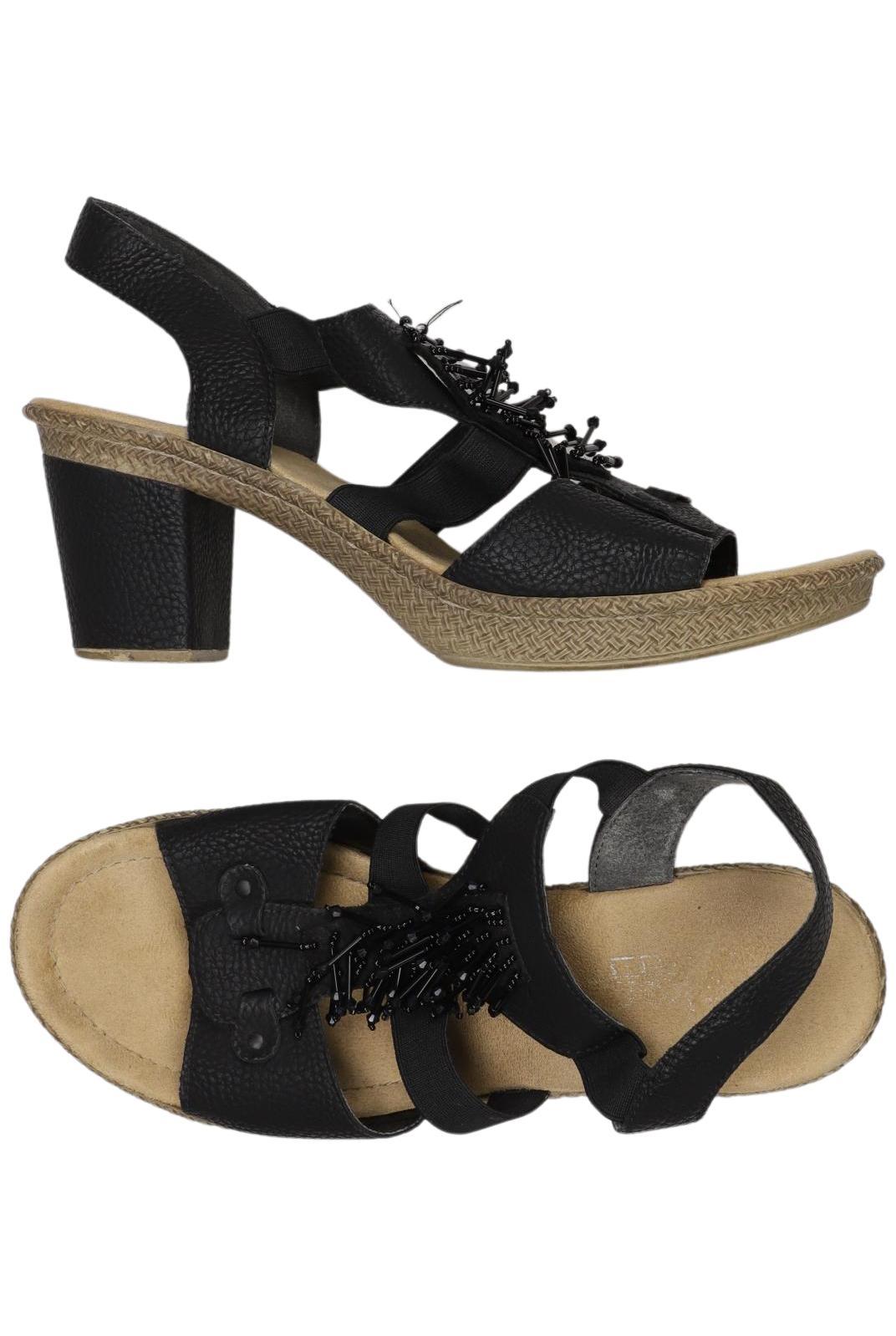 

Rieker Damen Sandale, schwarz, Gr. 39