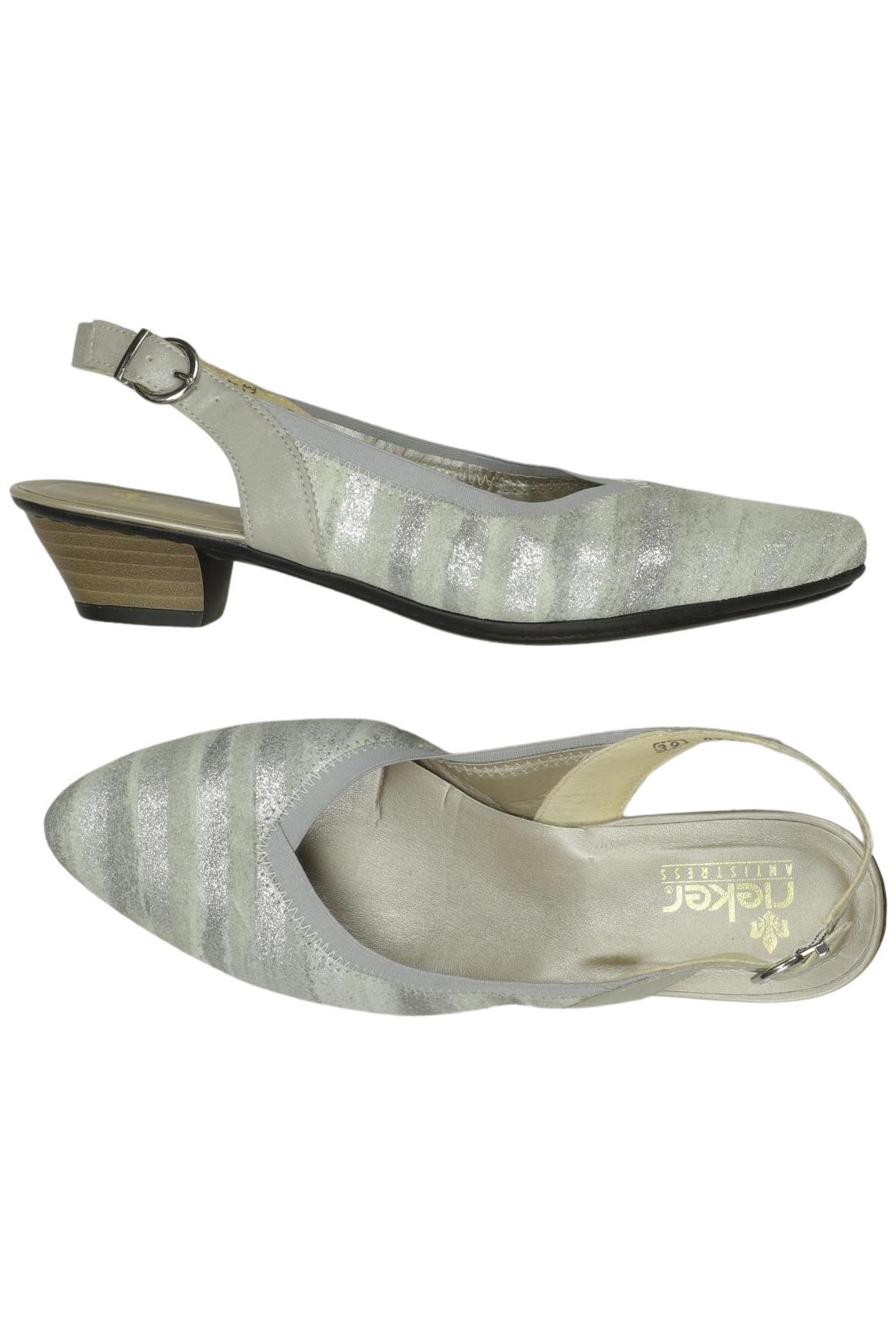 

Rieker Damen Sandale, silber, Gr. 39
