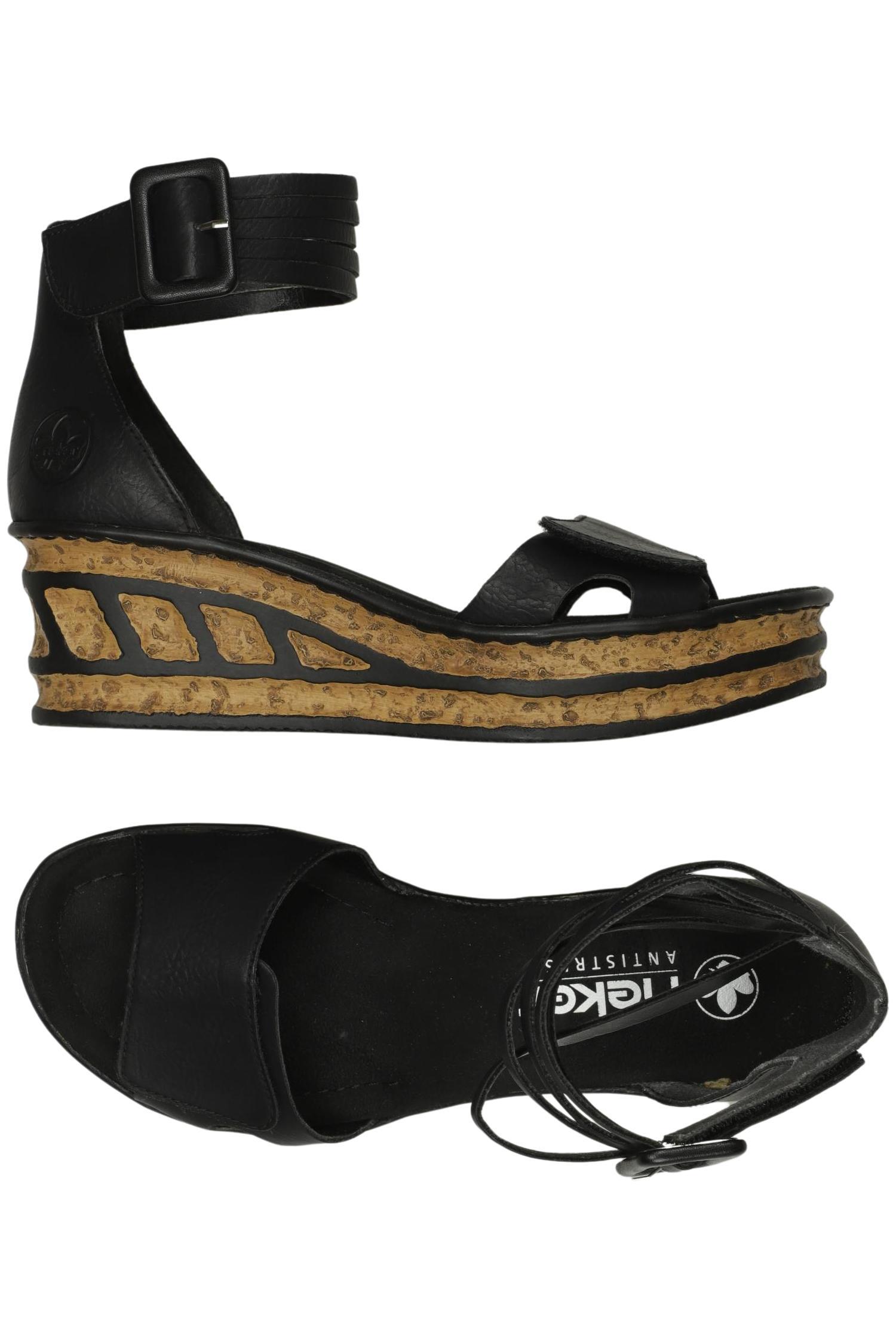 

Rieker Damen Sandale, schwarz, Gr. 38