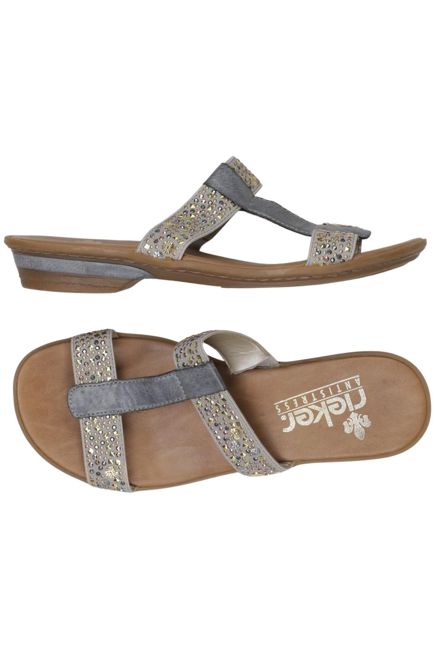 

Rieker Damen Sandale, silber, Gr. 38