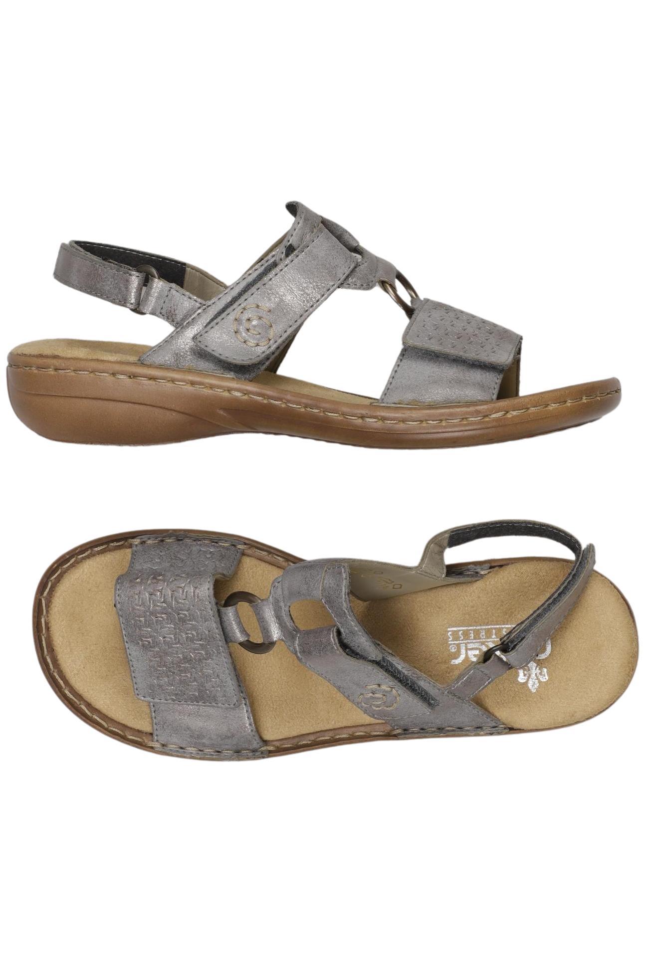 

Rieker Damen Sandale, silber, Gr. 36