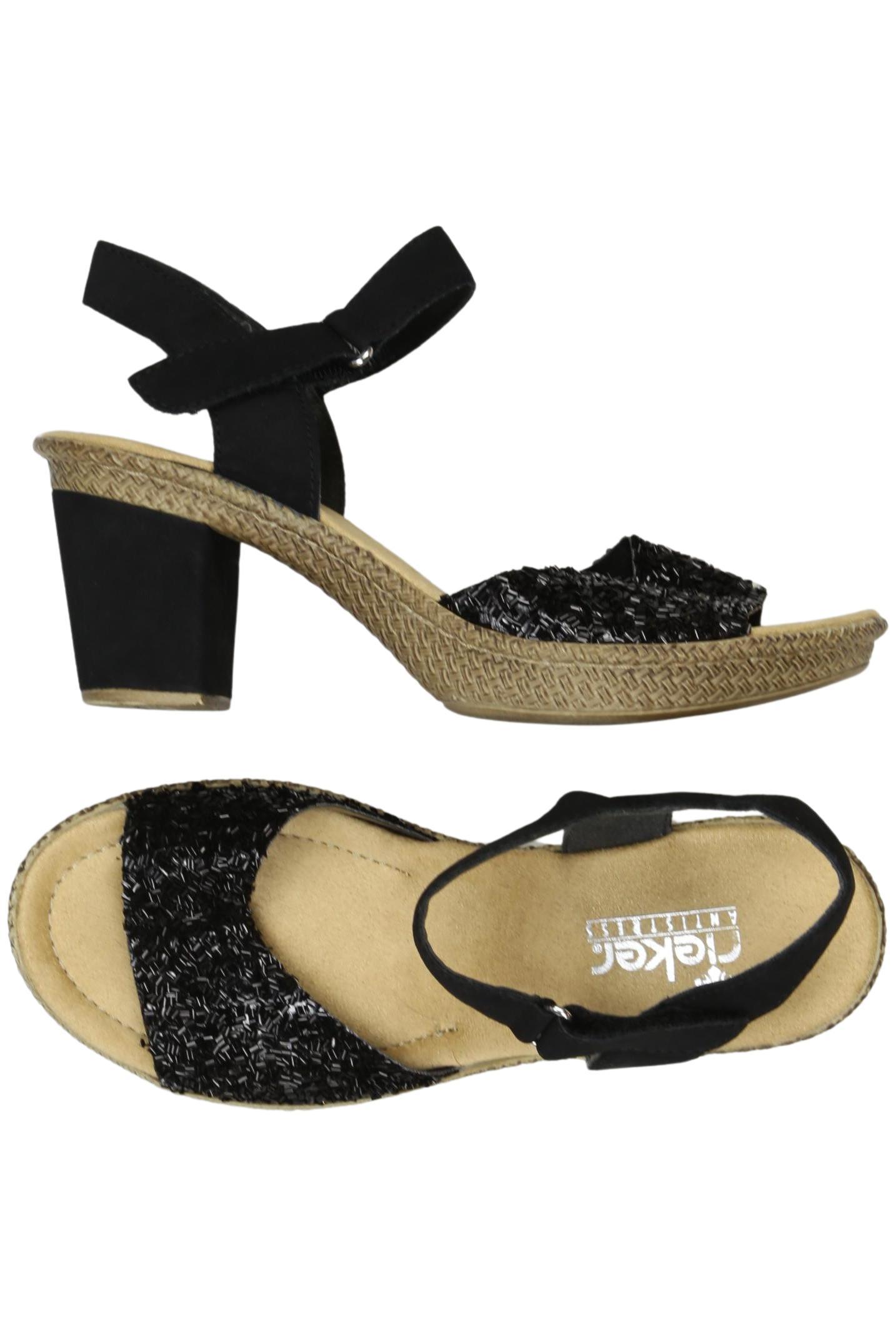 

Rieker Damen Sandale, schwarz, Gr. 37