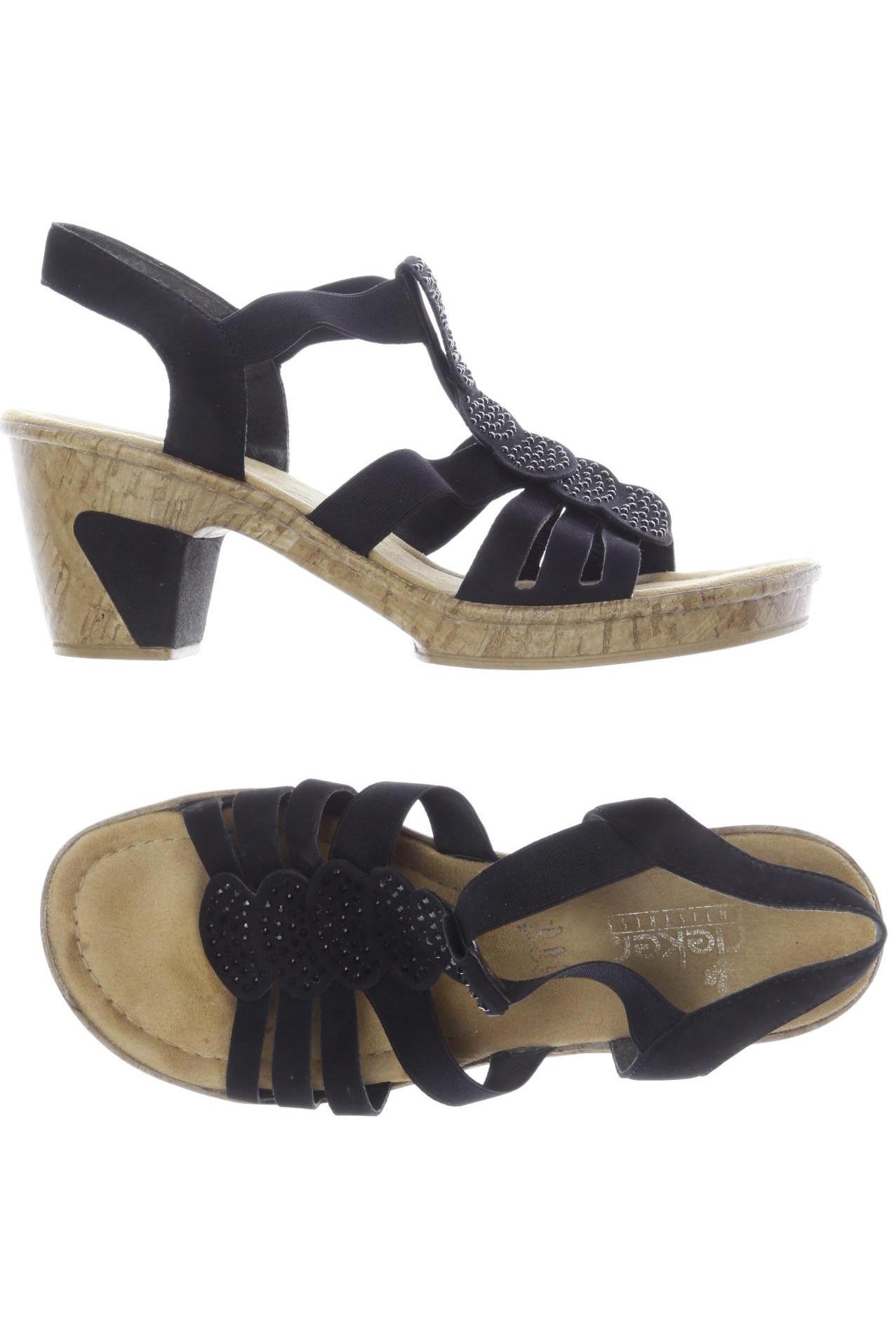 

Rieker Damen Sandale, schwarz, Gr. 39