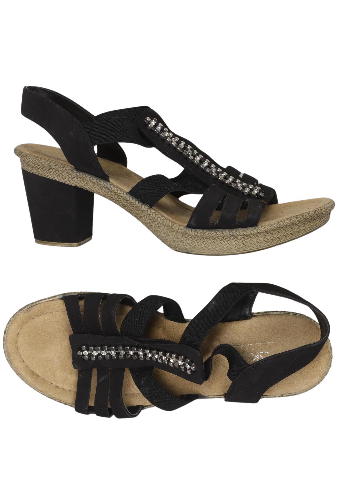 

Rieker Damen Sandale, schwarz, Gr. 40