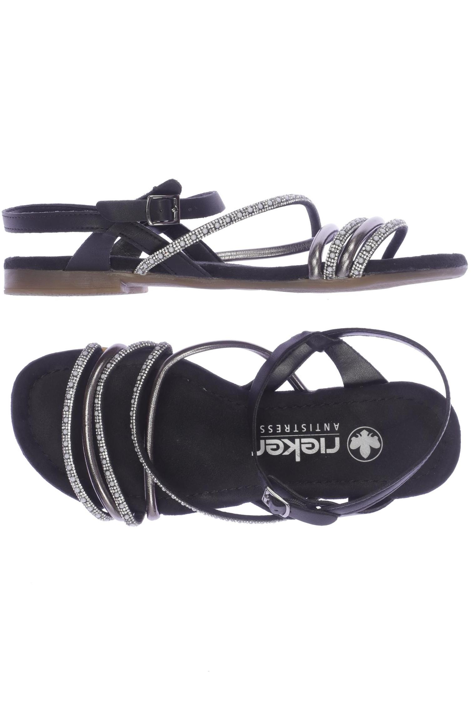 

Rieker Damen Sandale, schwarz, Gr. 37