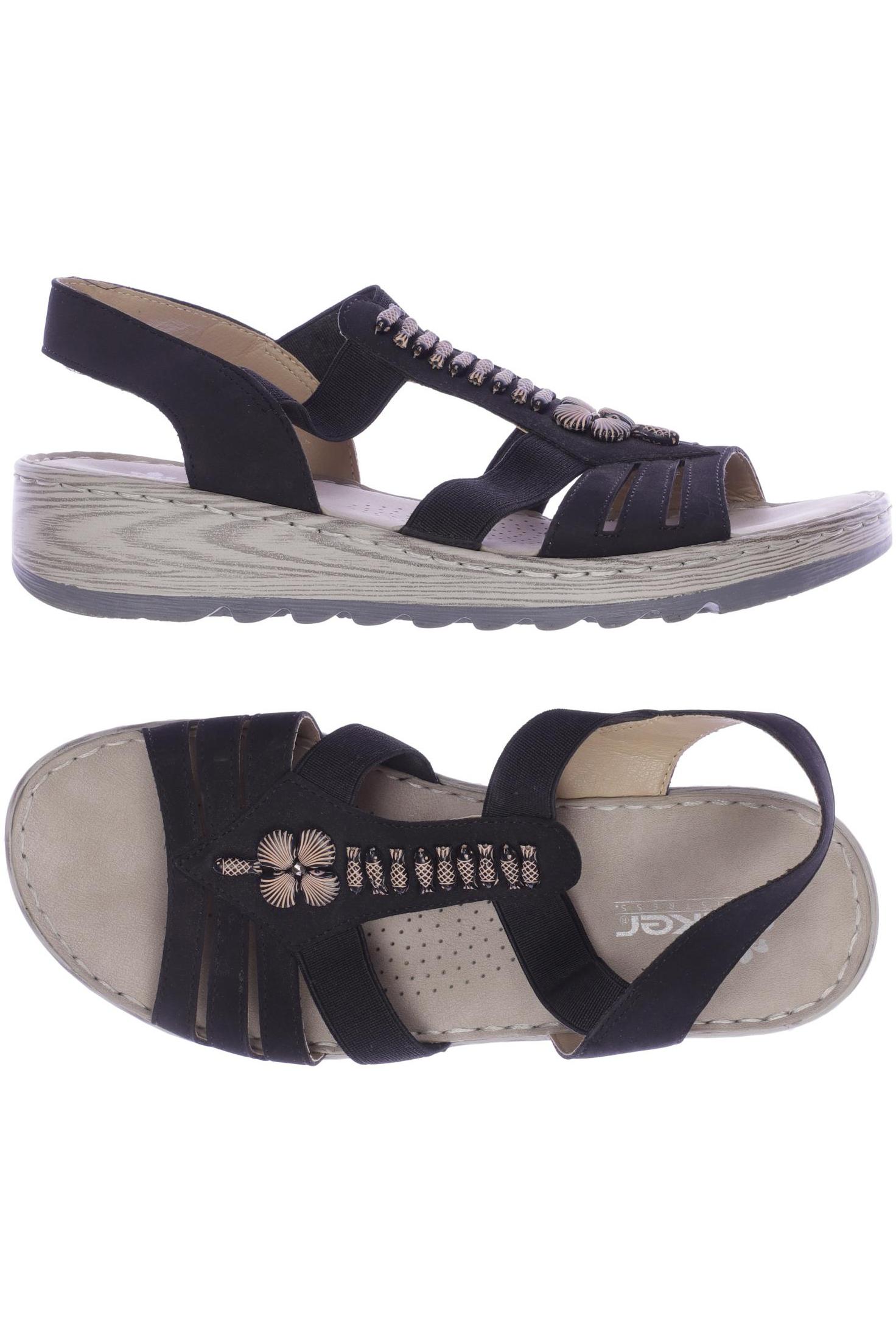 

Rieker Damen Sandale, schwarz, Gr. 37