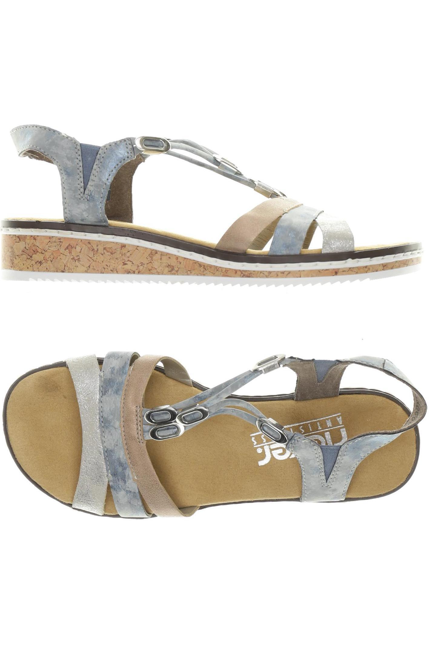 

Rieker Damen Sandale, blau, Gr. 36
