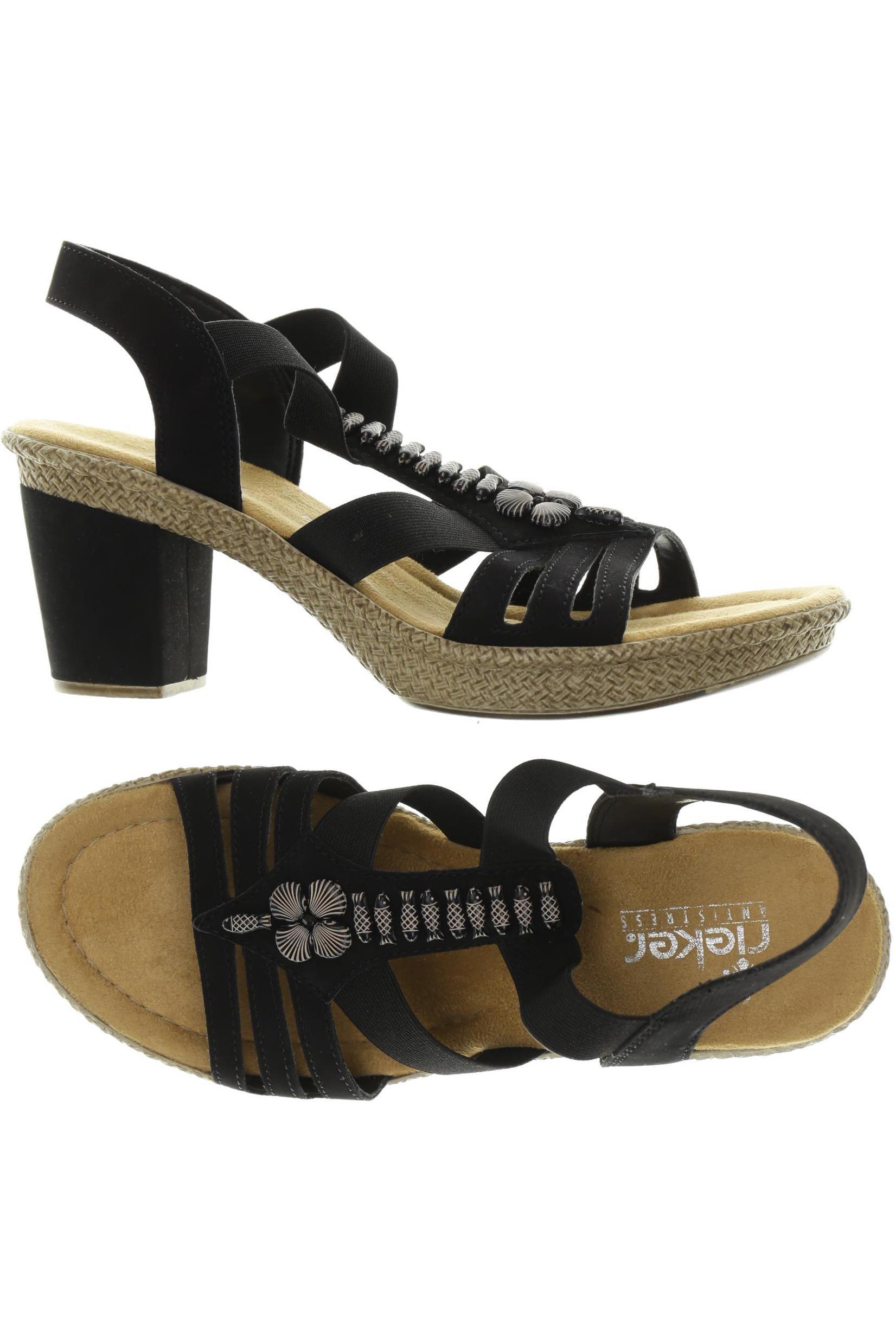 

Rieker Damen Sandale, schwarz, Gr. 38