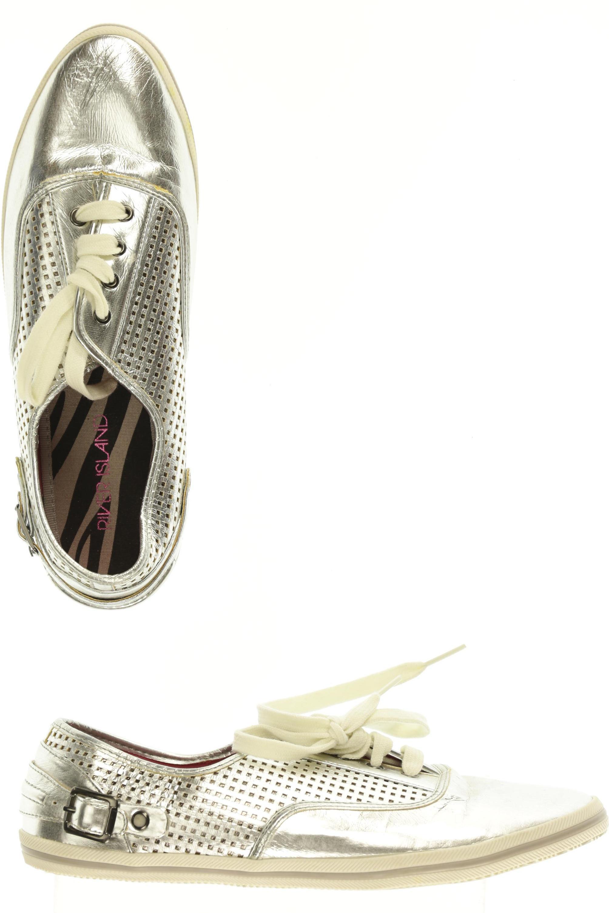

River Island Damen Sneakers, silber, Gr. 40