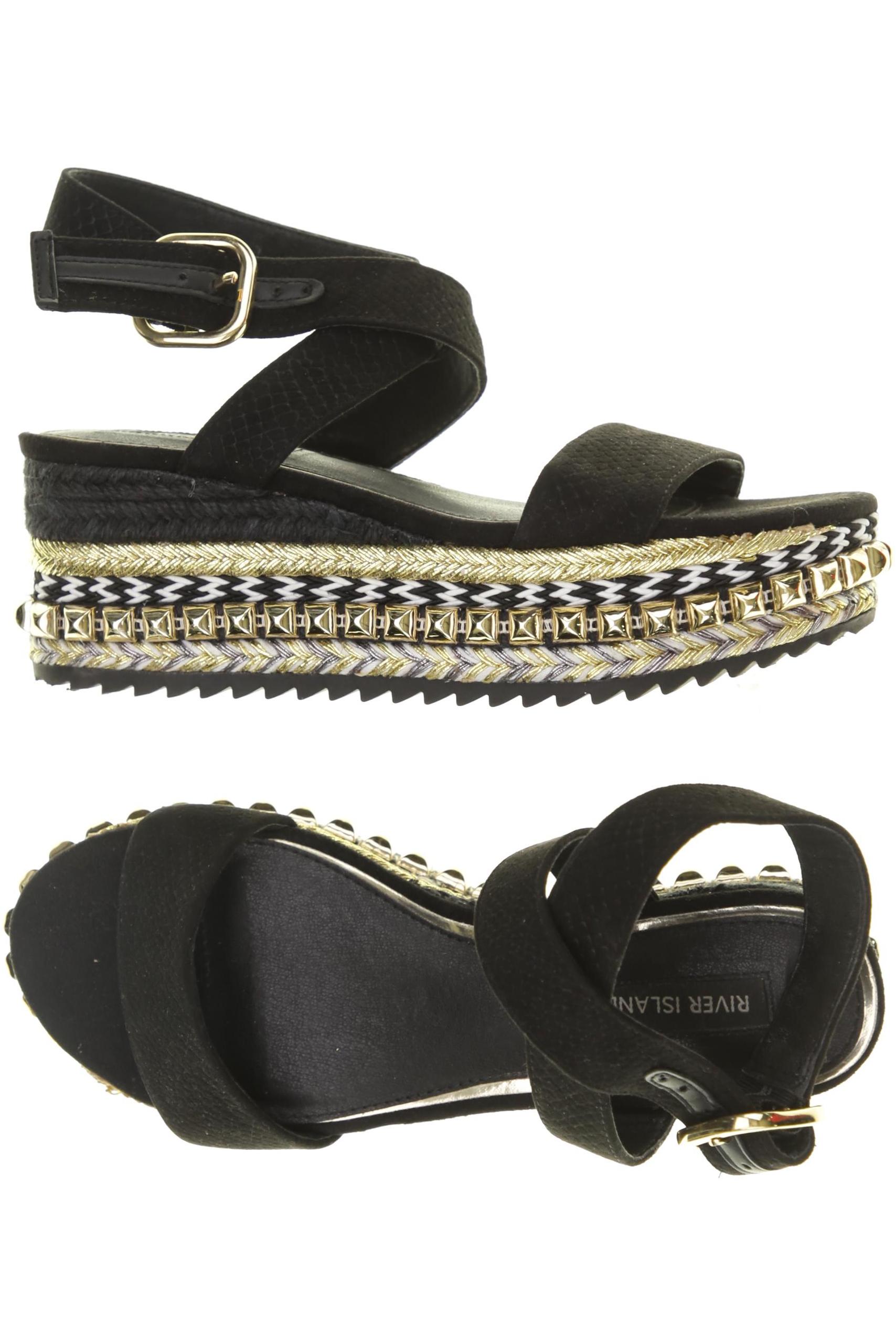 

River Island Damen Sandale, schwarz, Gr. 37