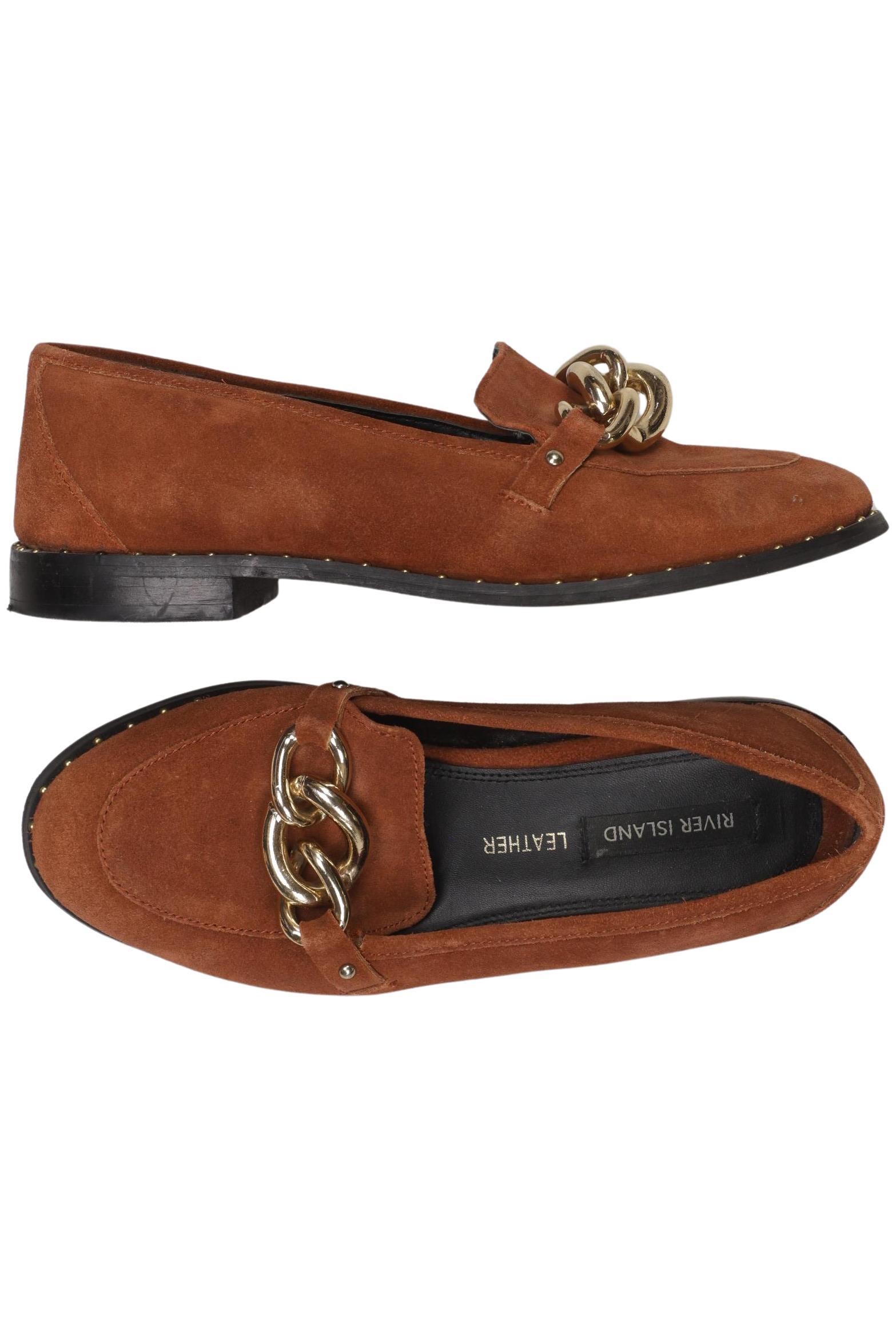 

River Island Damen Halbschuh, braun, Gr. 4