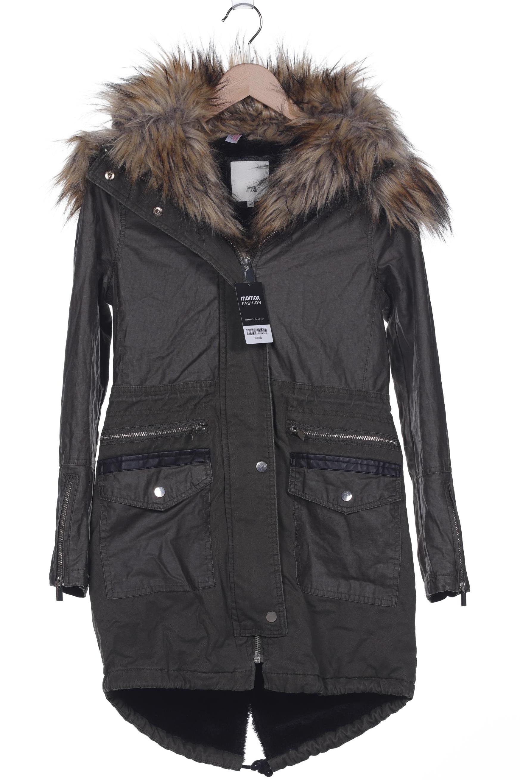 

River Island Damen Mantel, braun, Gr. 32