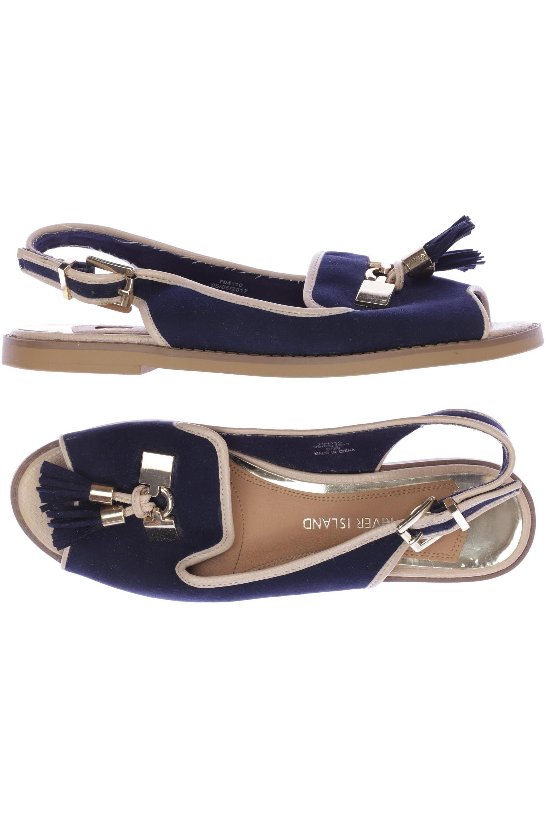 

River Island Damen Sandale, marineblau, Gr. 6