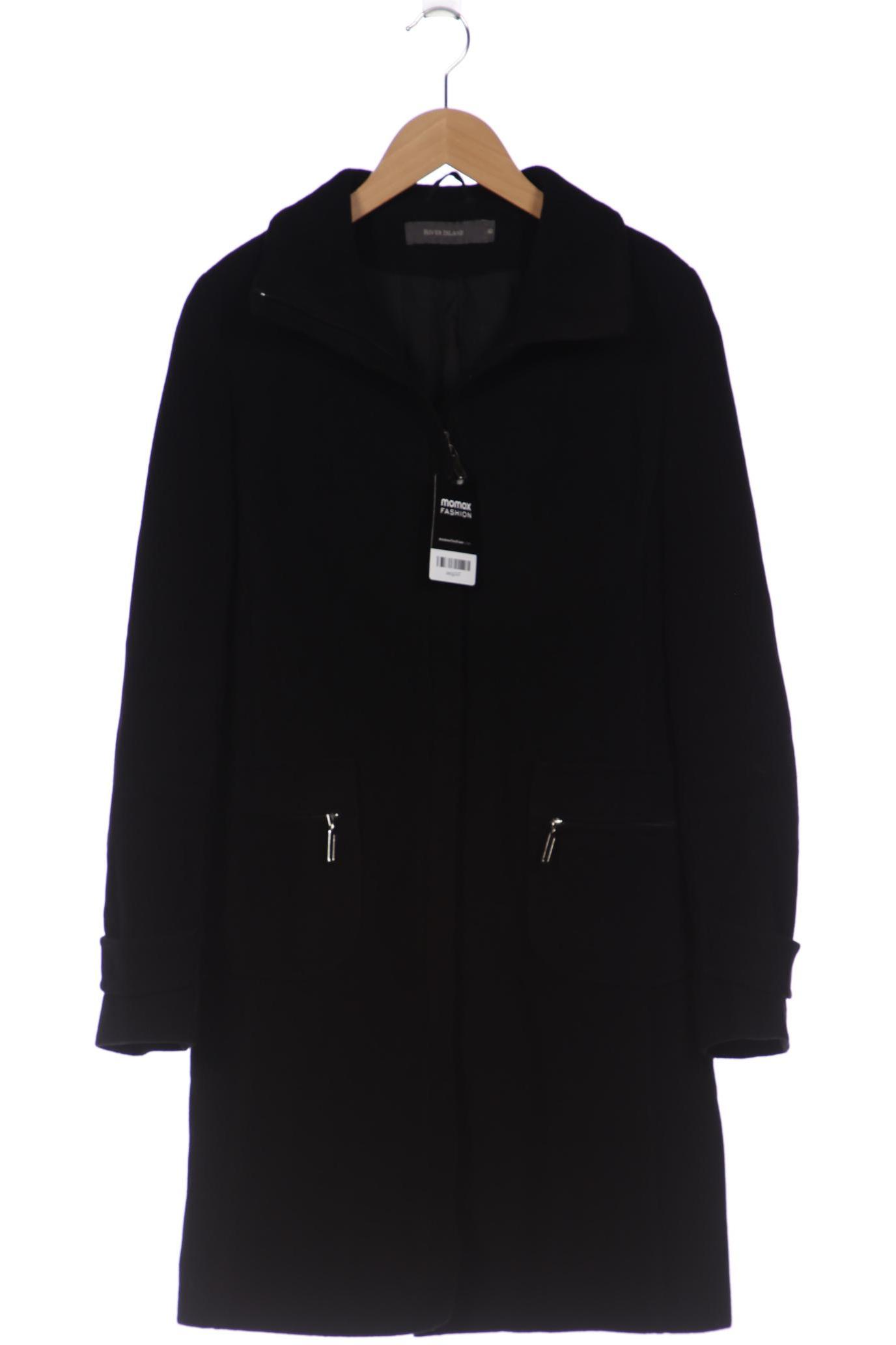 

River Island Damen Mantel, schwarz, Gr. 10
