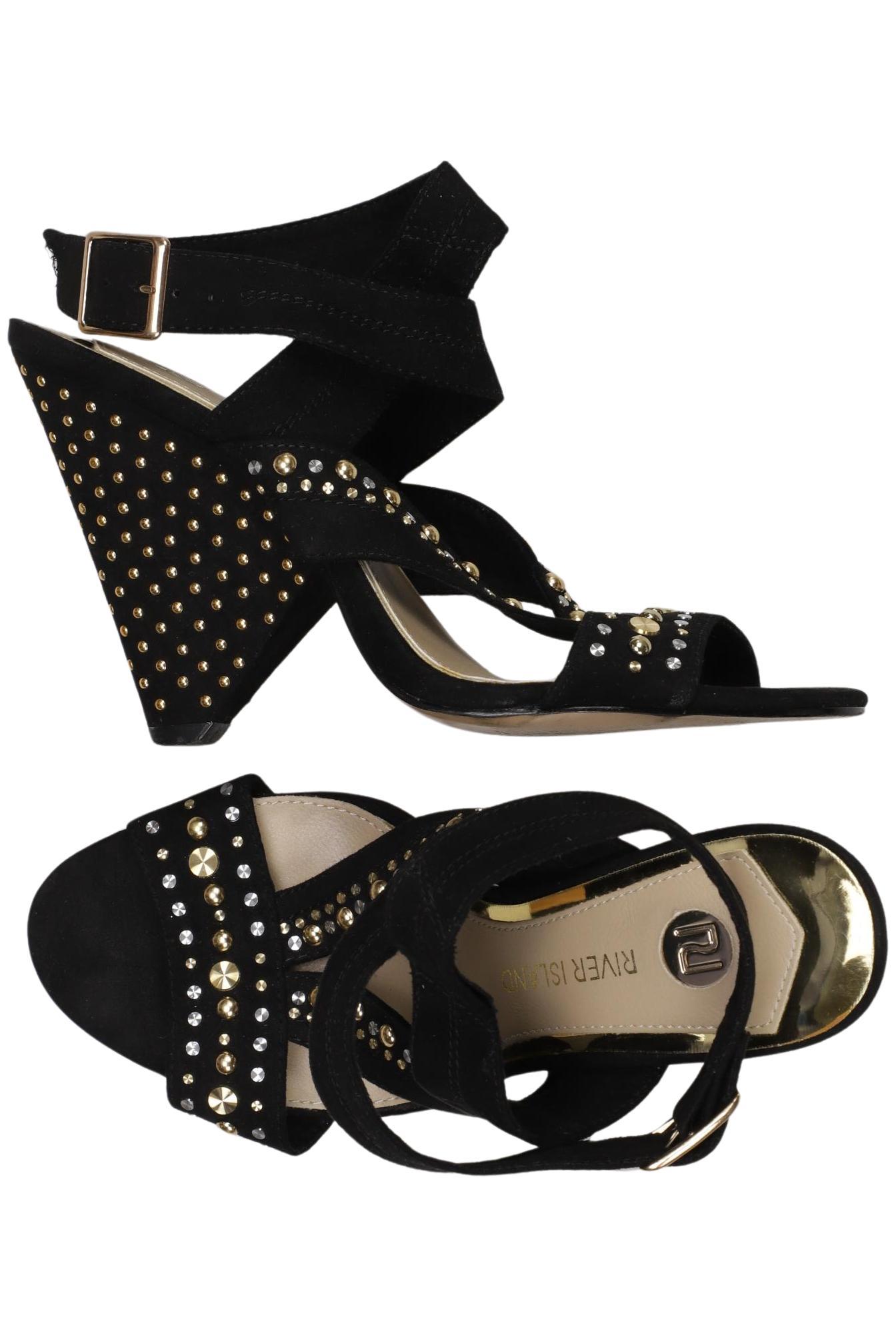 

River Island Damen Sandale, schwarz, Gr. 5